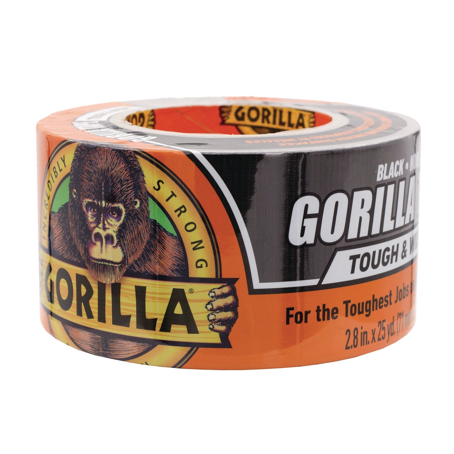 Gorilla® Gorilla Tape, 3" Core, 2.88" x 25 yds, Black