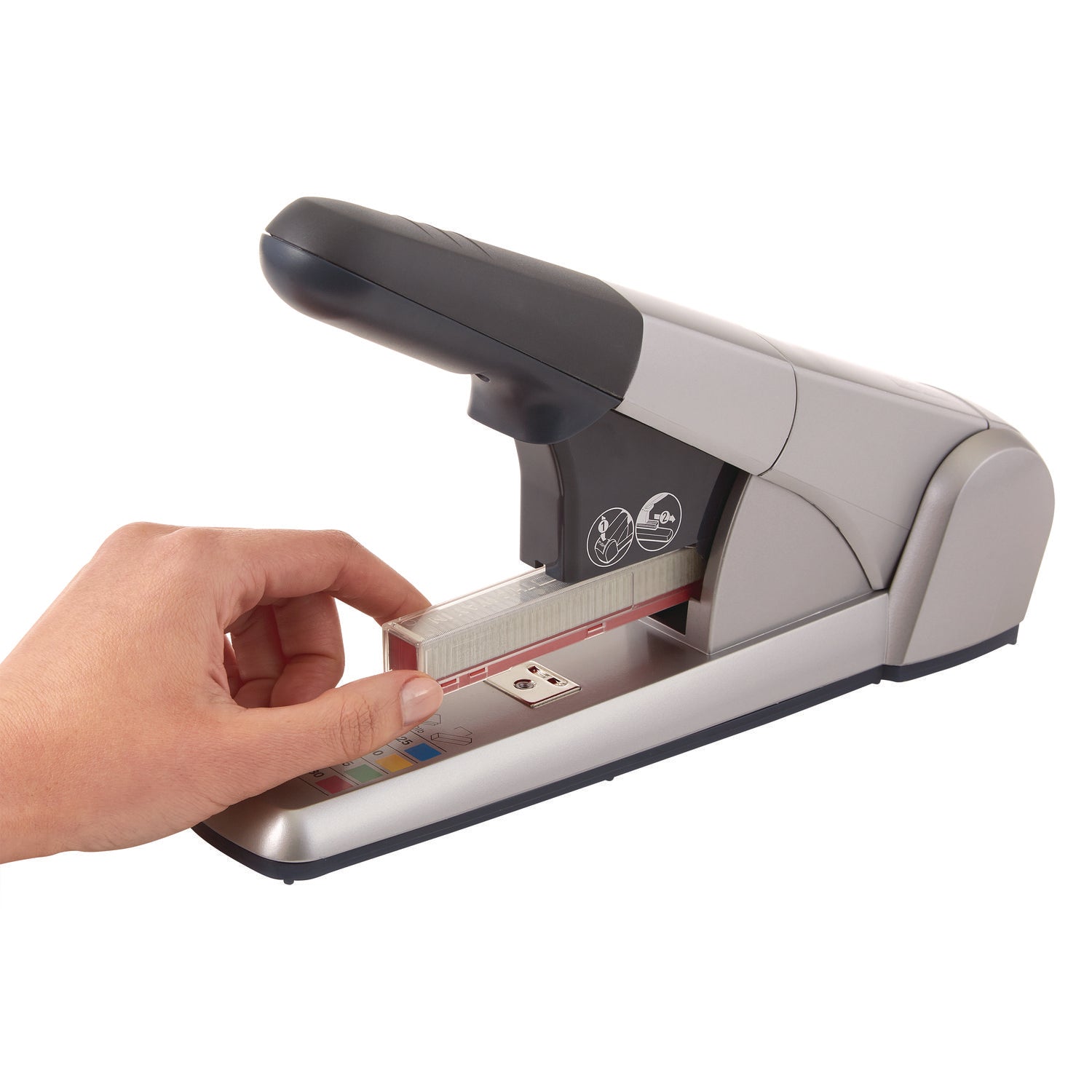 Rapid® Heavy-Duty Cartridge Stapler, 80-Sheet Capacity, Silver