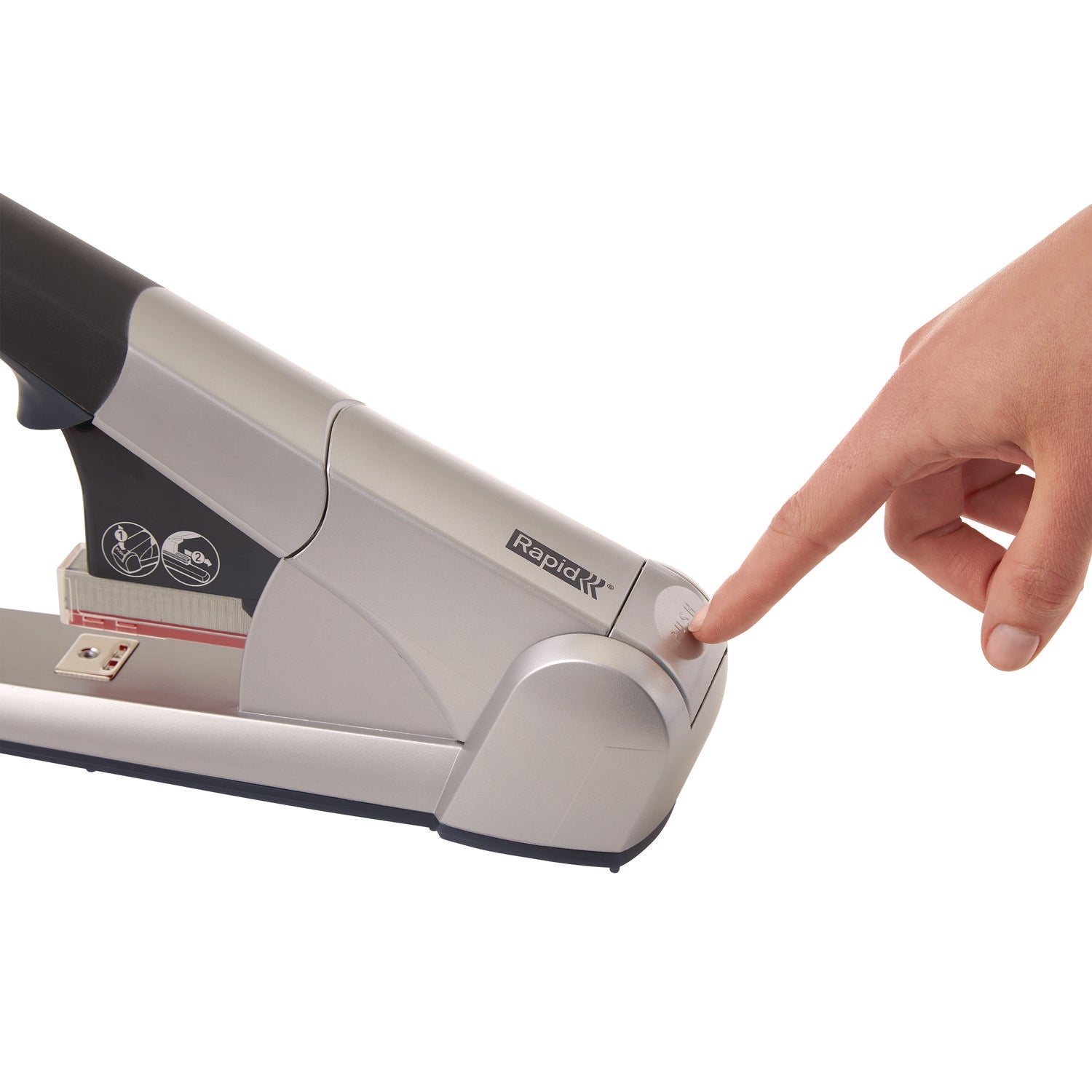 Rapid® Heavy-Duty Cartridge Stapler, 80-Sheet Capacity, Silver