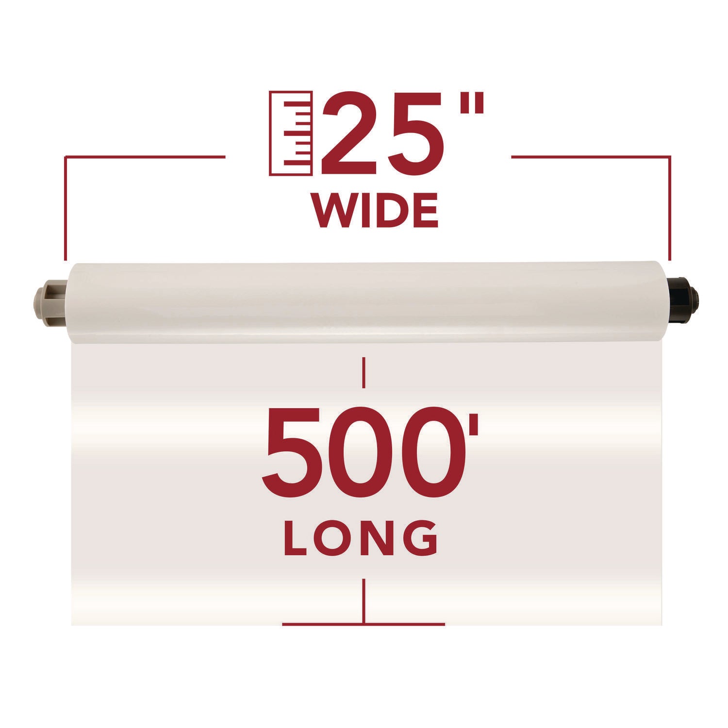 GBC® Ezload Roll Film, Nap I, 1.5 Mil, 25" X 500 Ft, Gloss Clear, 2/box