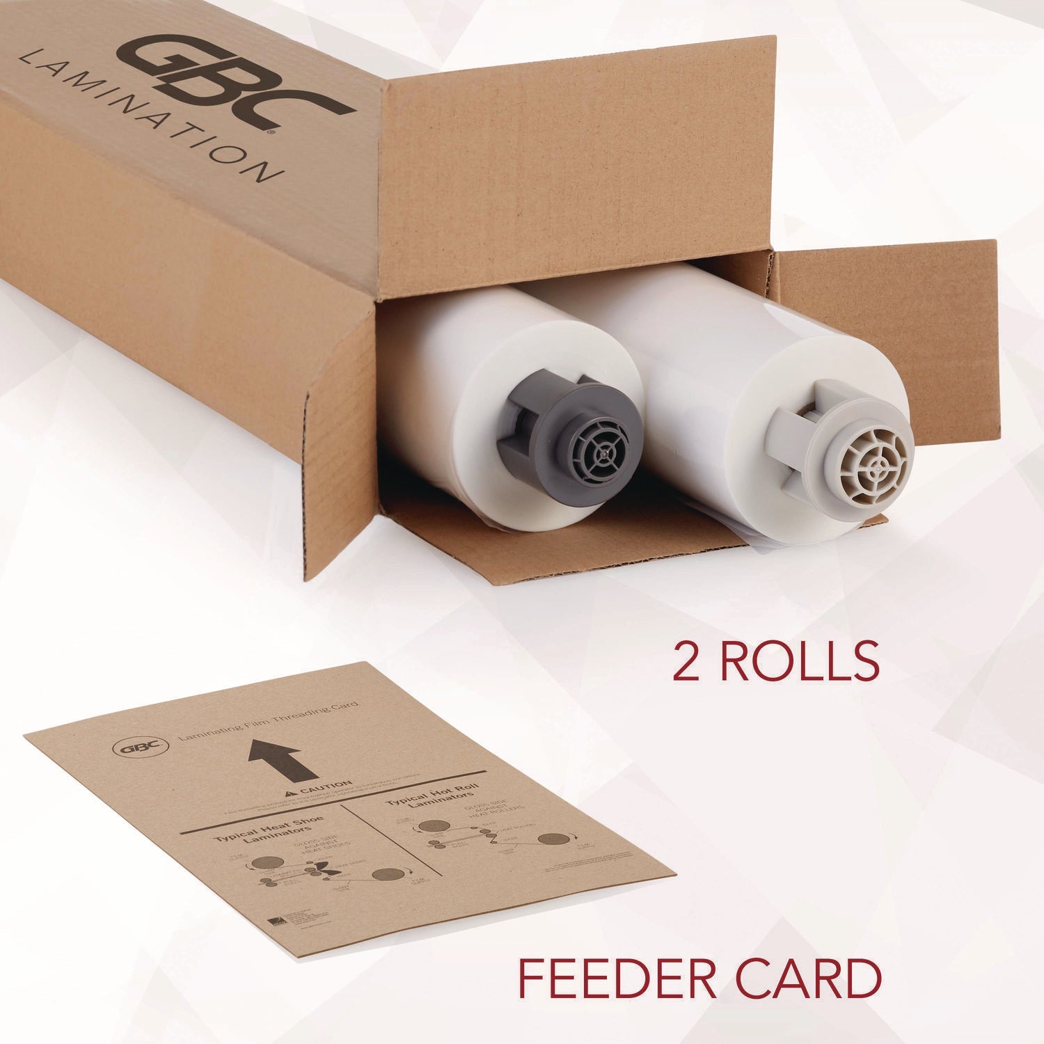 GBC® Ezload Roll Film, Nap I, 1.5 Mil, 25" X 500 Ft, Gloss Clear, 2/box
