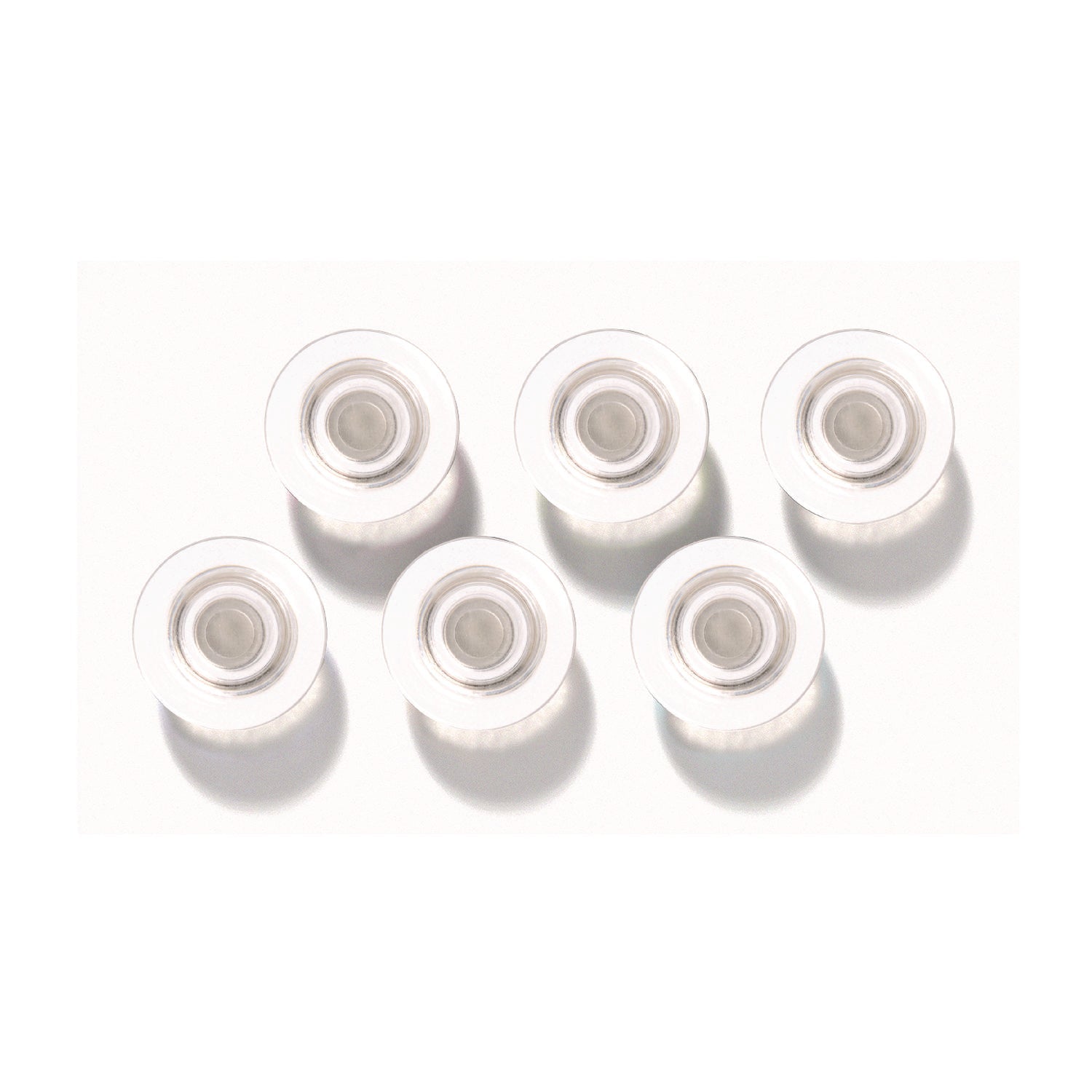 Quartet® Glass Magnets, Large, Clear, 0.45" Diameter, 6/Pack
