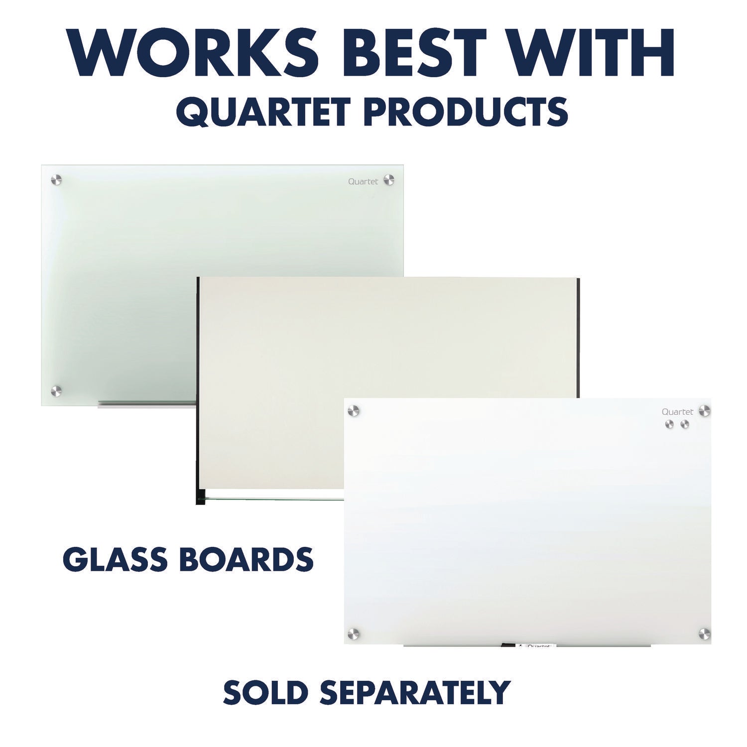 Quartet® Glass Magnets, Large, Clear, 0.45" Diameter, 6/Pack