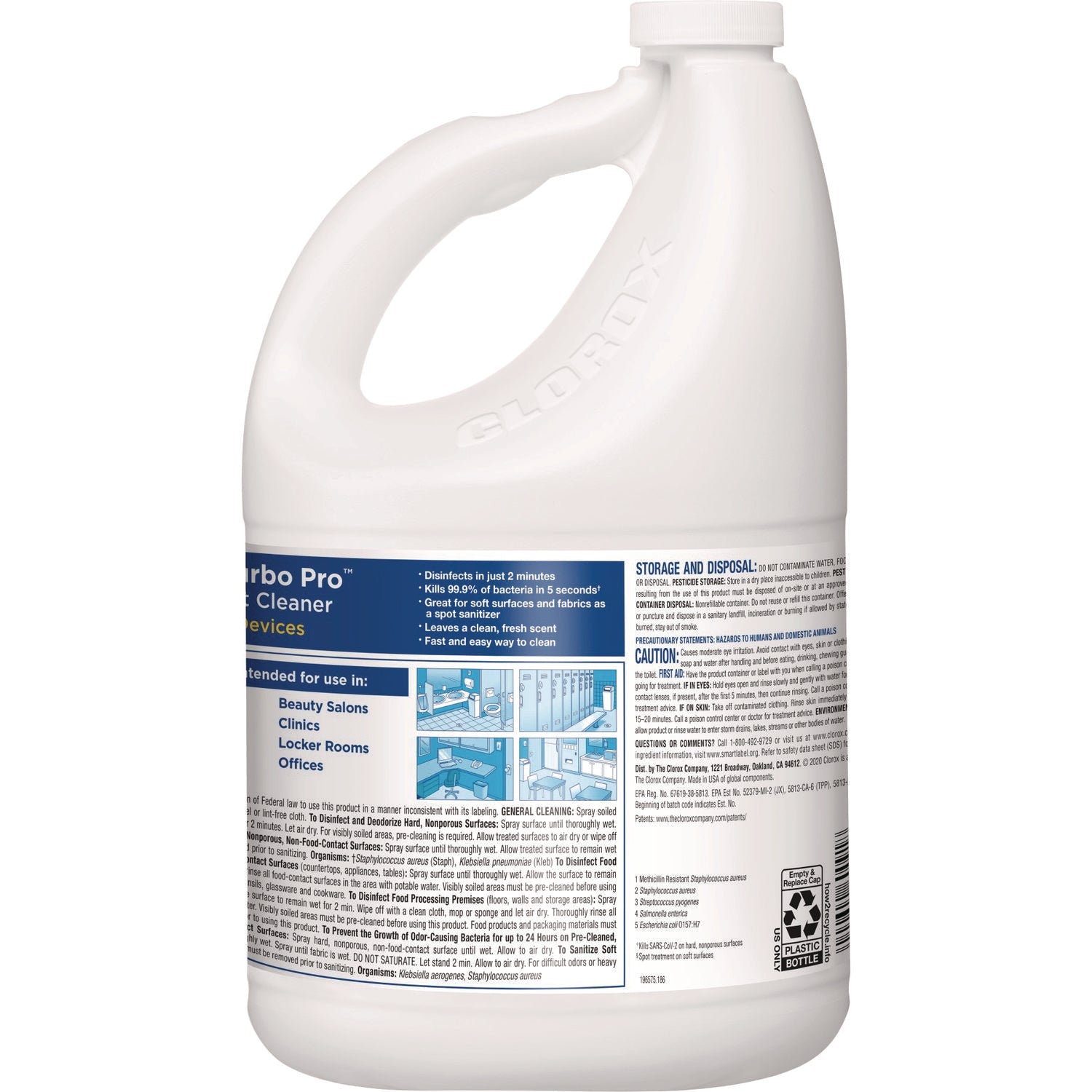 Clorox® Turbo Pro Disinfectant Cleaner For Sprayer Devices, 121 Oz Bottle, 3/carton