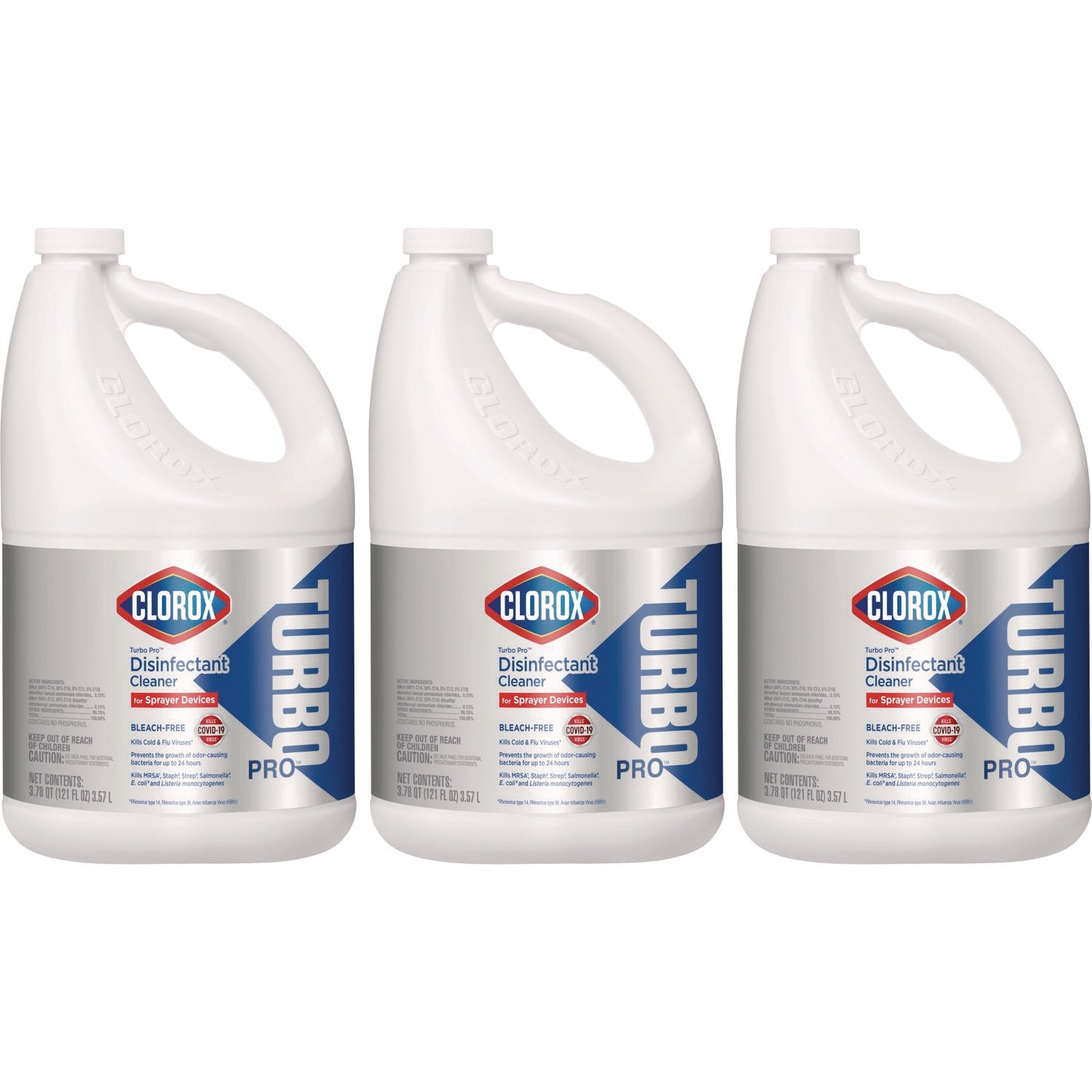 Clorox® Turbo Pro Disinfectant Cleaner For Sprayer Devices, 121 Oz Bottle, 3/carton