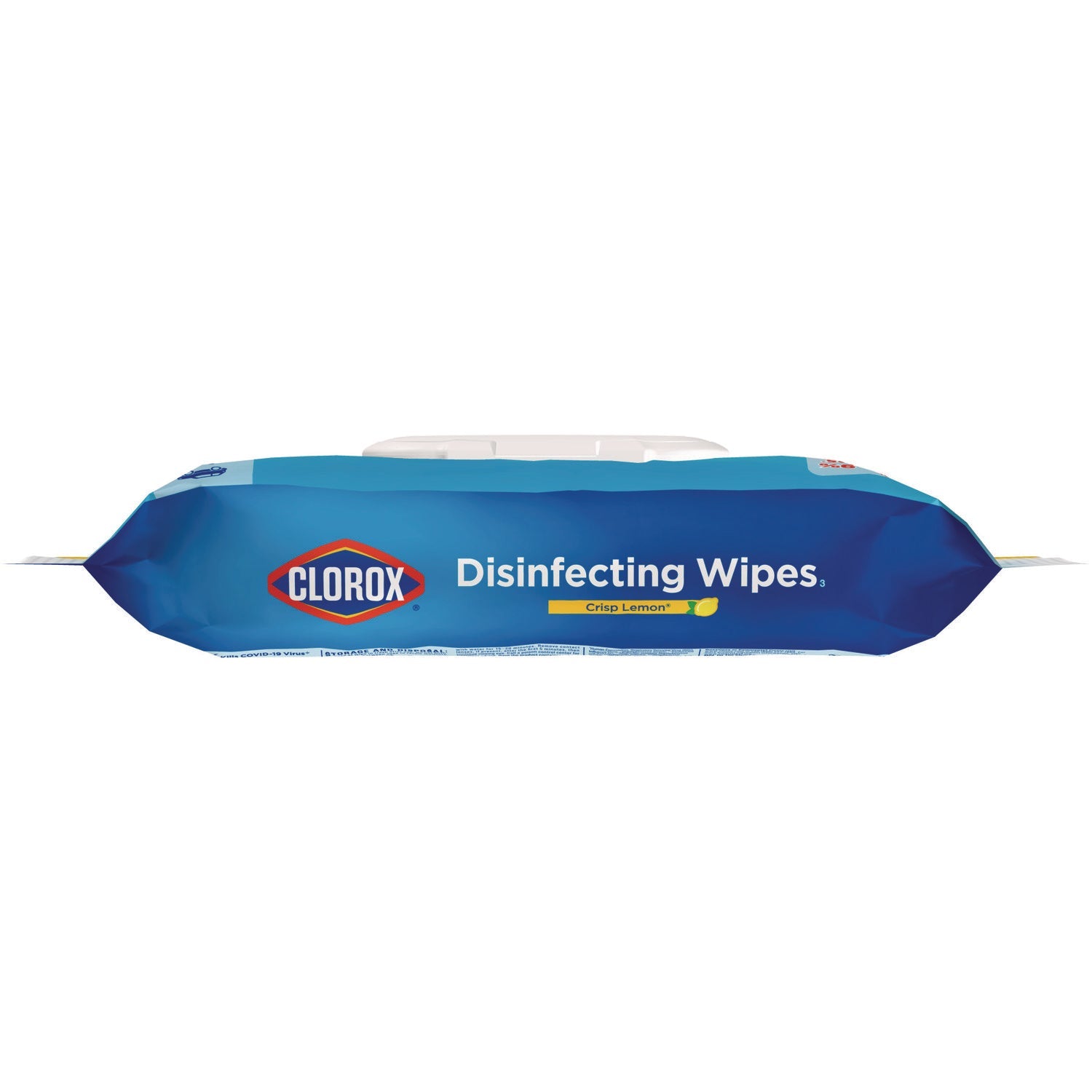 Clorox® Disinfecting Cleaning Wipes, Flex Pack, 1-Ply, 8 x 7, Lemon Scent, White, 75 Towels/Box