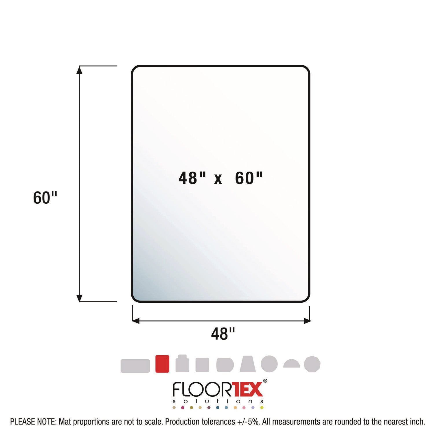 Floortex® Cleartex Ultimat Polycarbonate Chair Mat For Low/medium Pile Carpet, 48 X 60, Clear