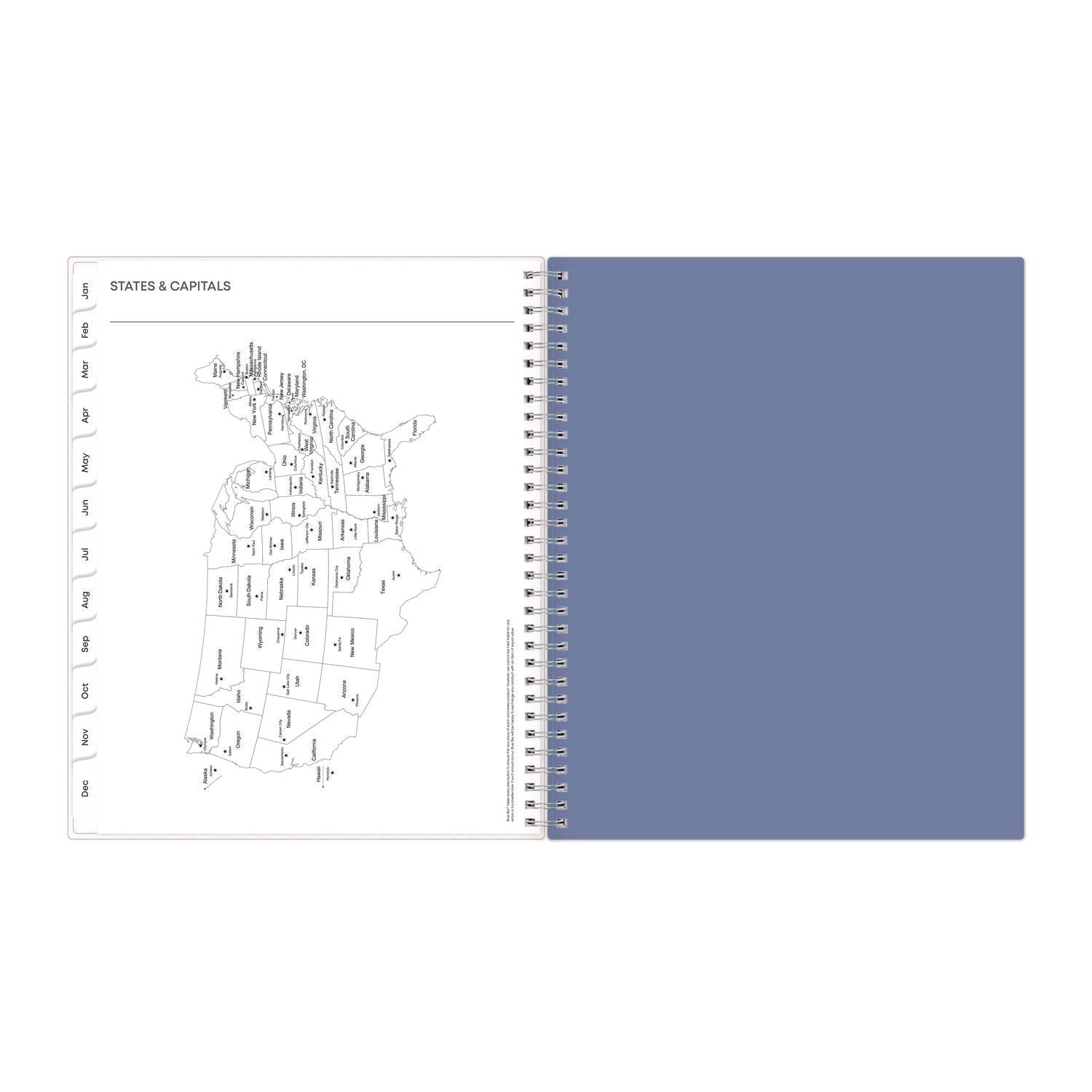 Blue Sky® Lindley Weekly/Monthly Planner, Floral Artwork, 11 x 8.5, White/Blue/Green Cover, 12-Month (Jan to Dec): 2025