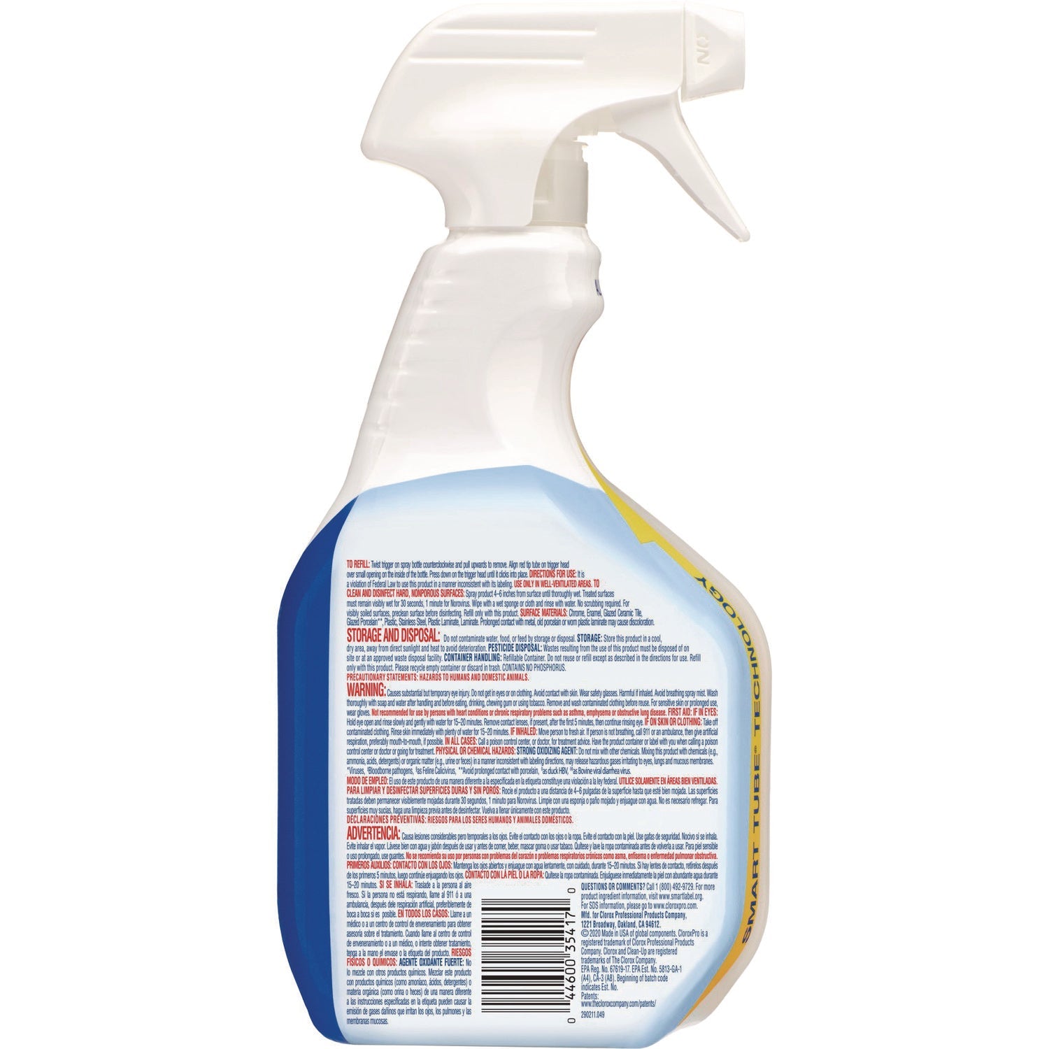 Clorox® CloroxPro Clean-Up Disinfectant Cleaner with Bleach, 32 oz Smart Tube Spray