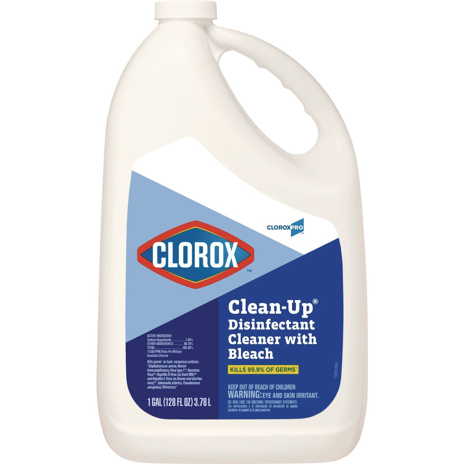 Clorox® CloroxPro Clean-Up Disinfectant Cleaner with Bleach, 128 oz Refill Bottle