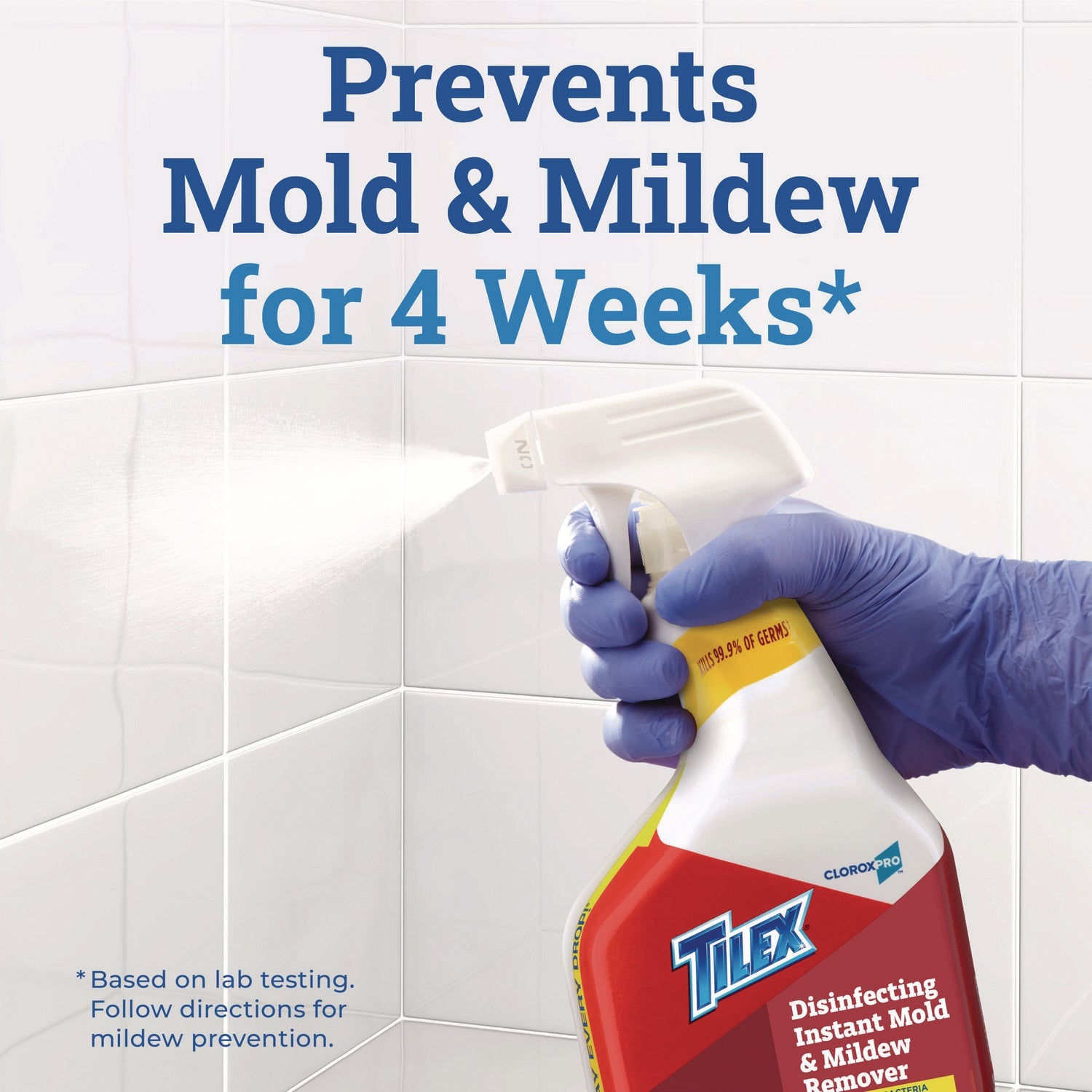Tilex® CloroxPro Disinfecting Instant Mold and Mildew Remover, 128 oz Refill Bottle, 4/Carton