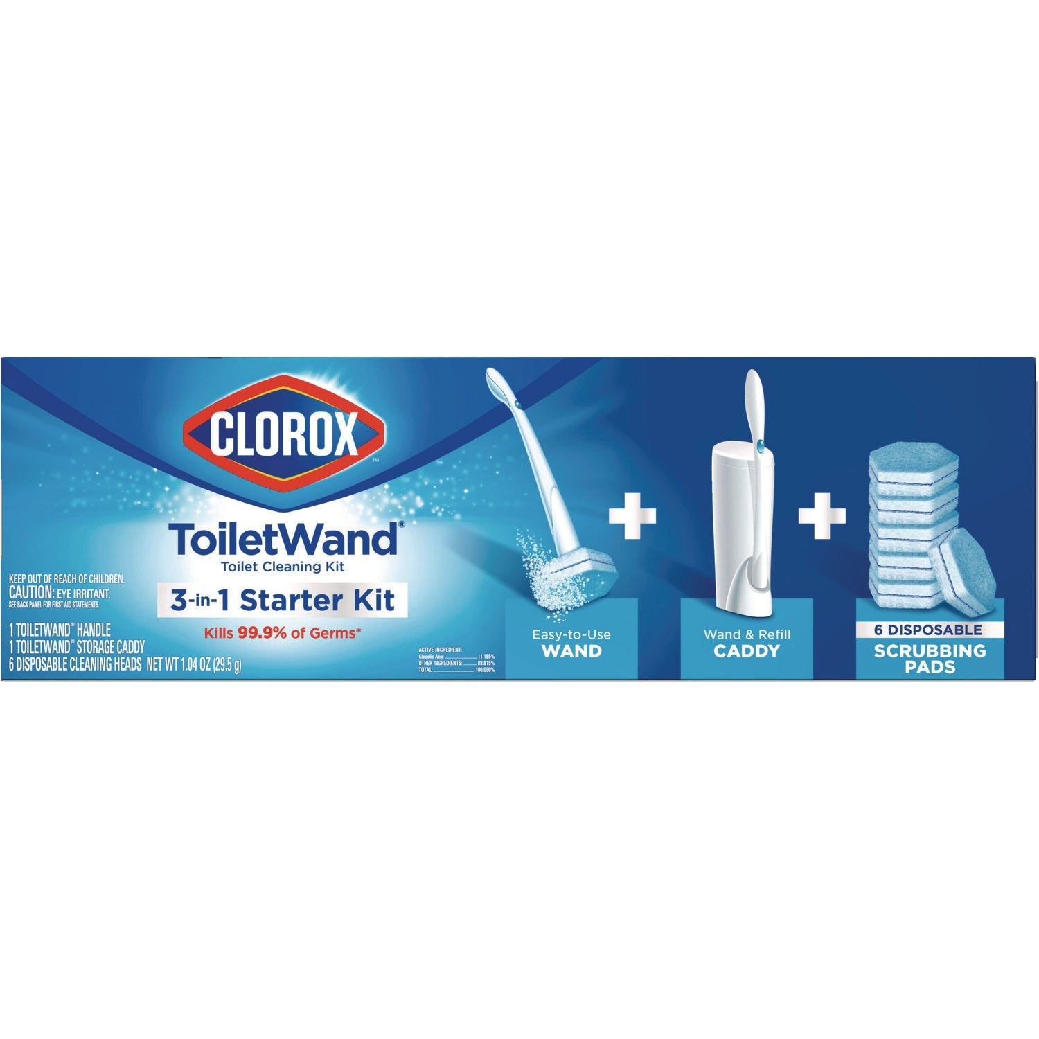 Clorox® Toiletwand Disposable Toilet Cleaning System: Handle, Caddy And Refills, White