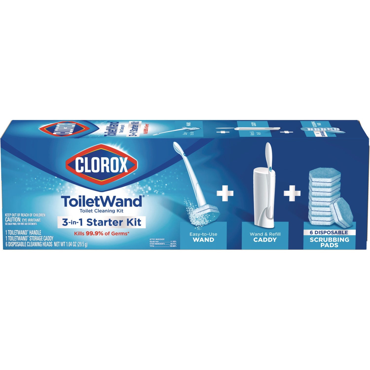 Clorox® Toiletwand Disposable Toilet Cleaning System: Handle, Caddy And Refills, White