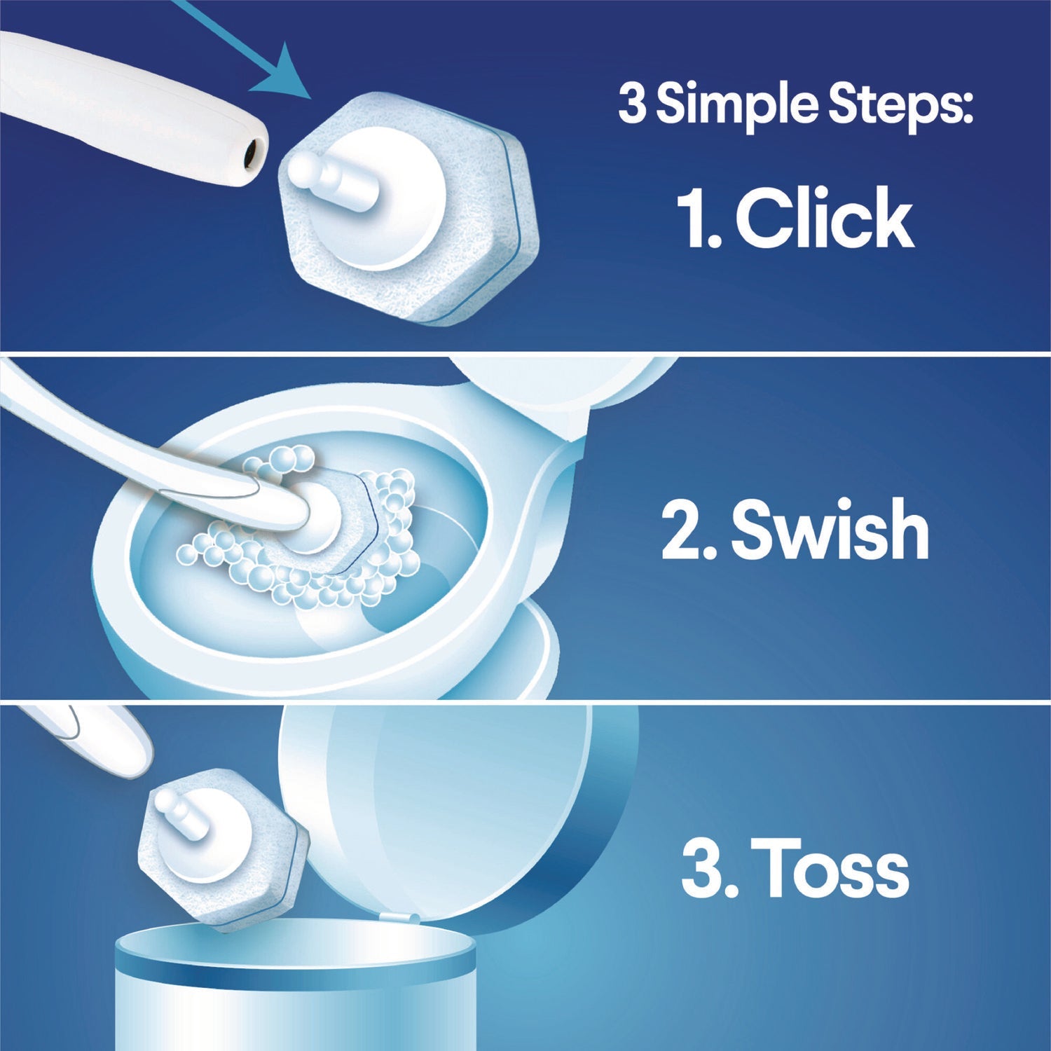 Clorox® Toiletwand Disposable Toilet Cleaning System: Handle, Caddy And Refills, White, 6/Carton