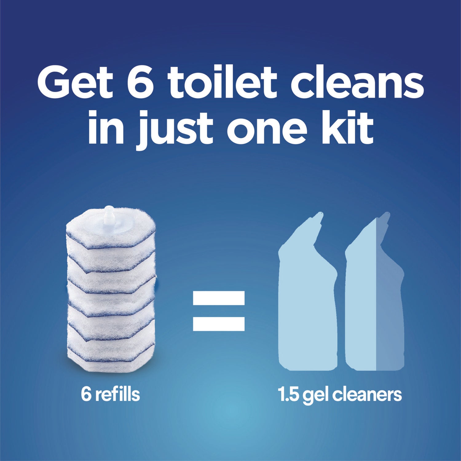 Clorox® Toiletwand Disposable Toilet Cleaning System: Handle, Caddy And Refills, White, 6/Carton