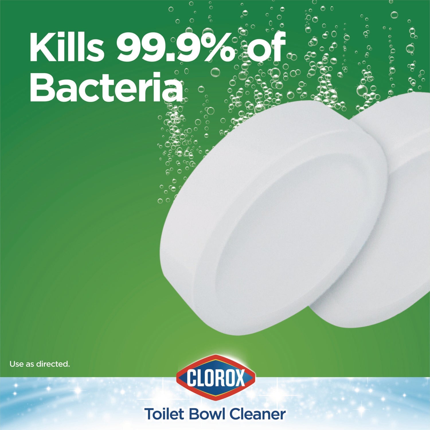 Clorox® Ultra Clean Toilet Tablets Bleach, 3.5 oz Tablet, 2/Pack, 6 Packs/Carton