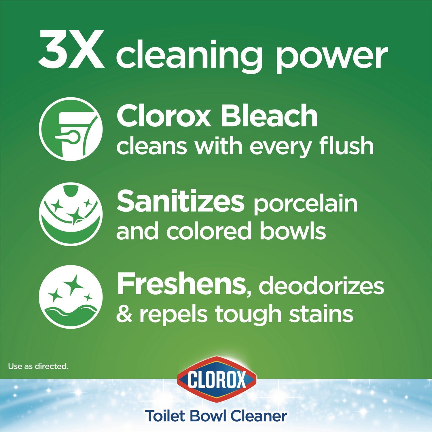 Clorox® Ultra Clean Toilet Tablets Bleach, 3.5 oz Tablet, 2/Pack, 6 Packs/Carton