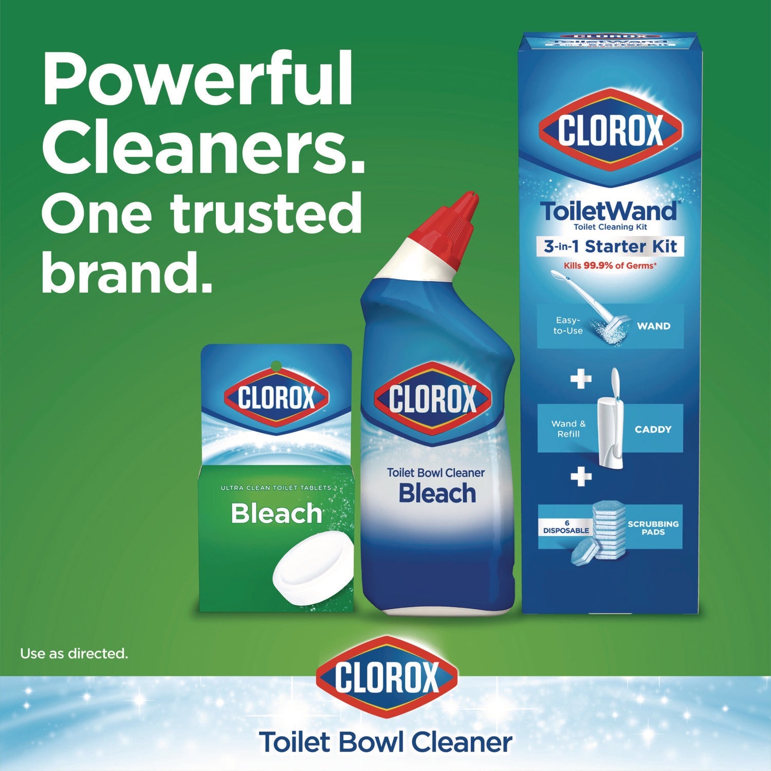 Clorox® Ultra Clean Toilet Tablets Bleach, 3.5 oz Tablet, 2/Pack, 6 Packs/Carton