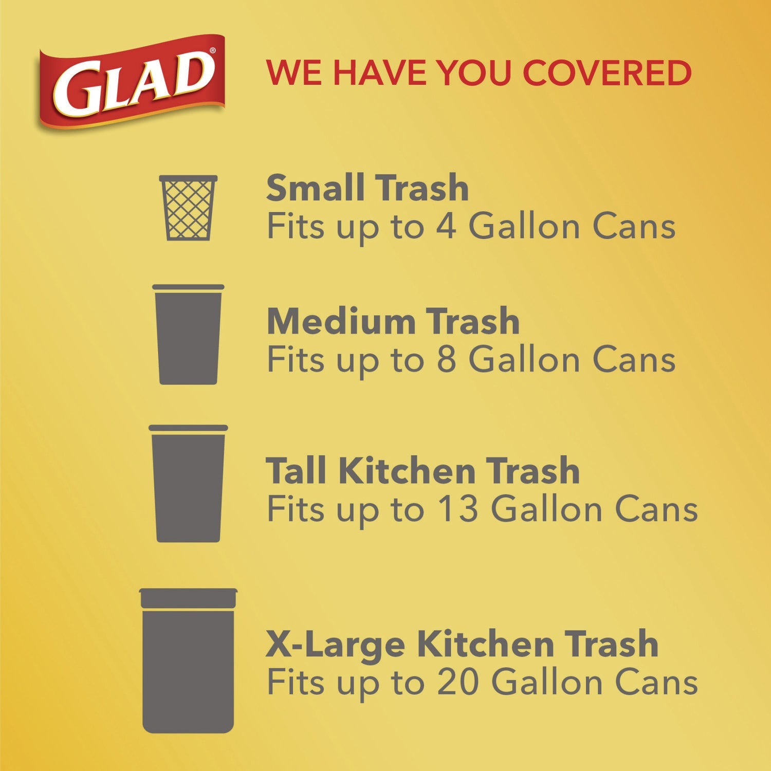 Glad® OdorShield Quick-Tie Small Trash Bags, Tie-Flap, 4 gal, Febreze Fresh Clean Scent, 8 x 18, White, 26 Bags/Box, 6 Boxes/Carton