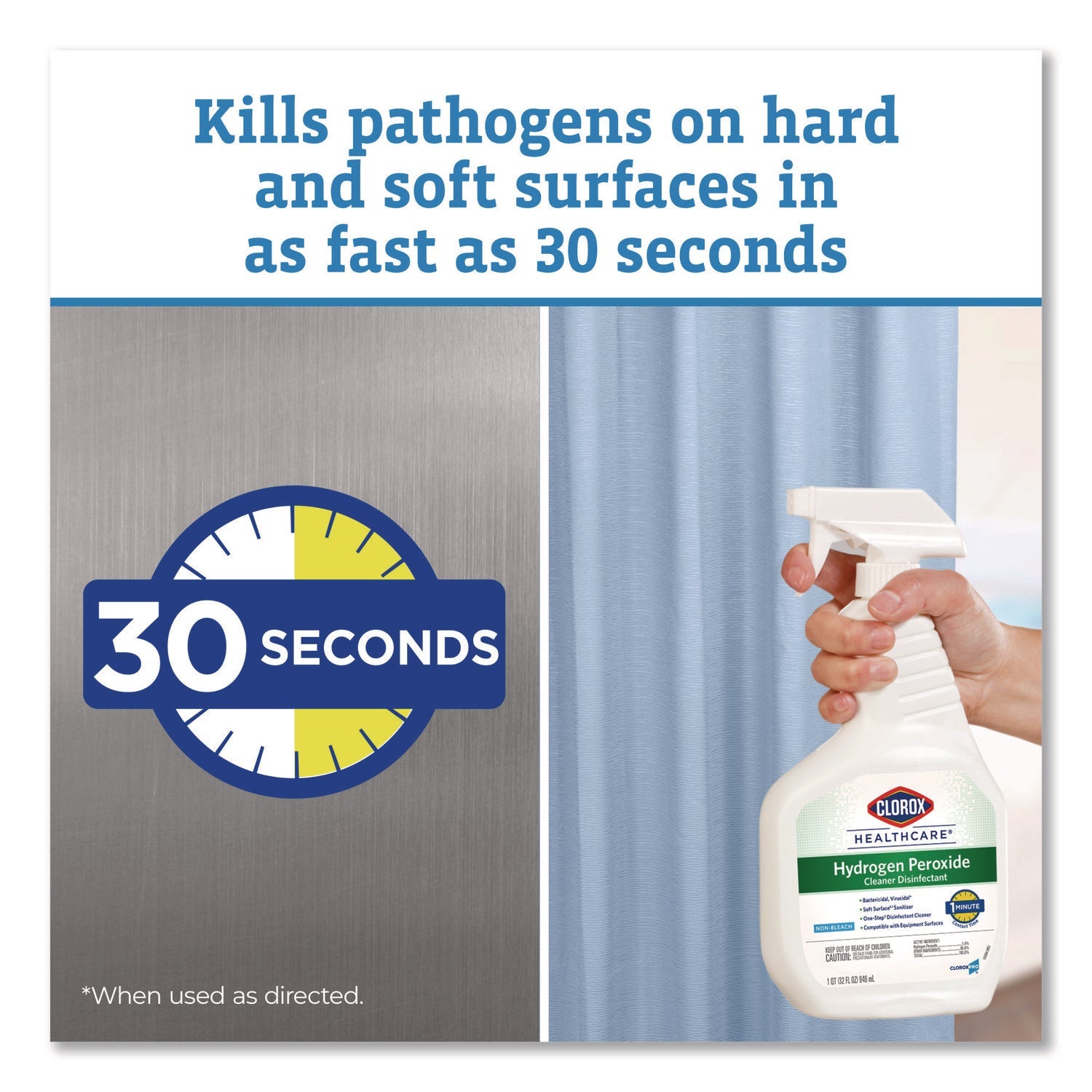 Clorox Healthcare® Hydrogen-Peroxide Cleaner/Disinfectant, 1 gal Bottle, 4/Carton - Bloom Skins
