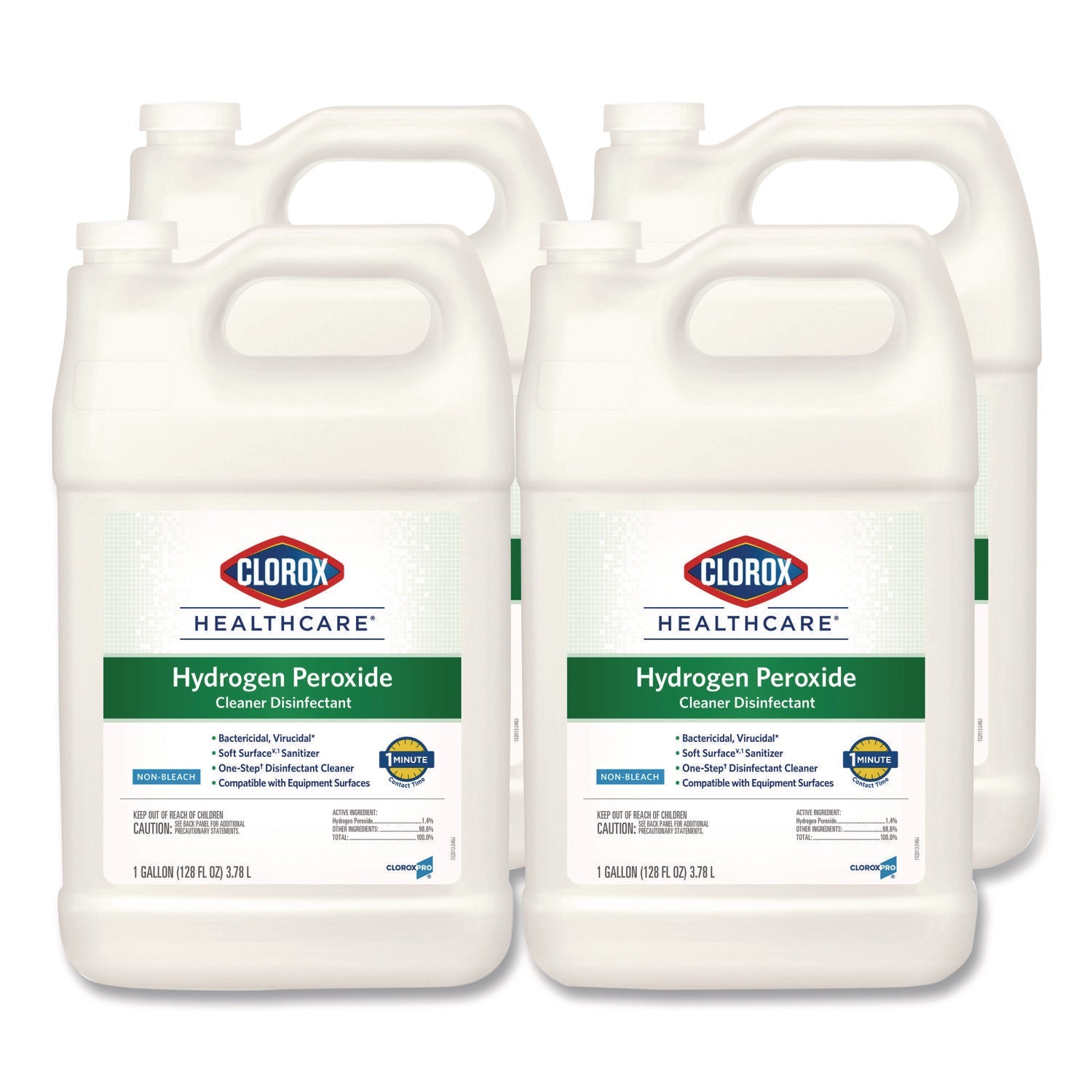 Clorox Healthcare® Hydrogen-Peroxide Cleaner/Disinfectant, 1 gal Bottle, 4/Carton - Bloom Skins