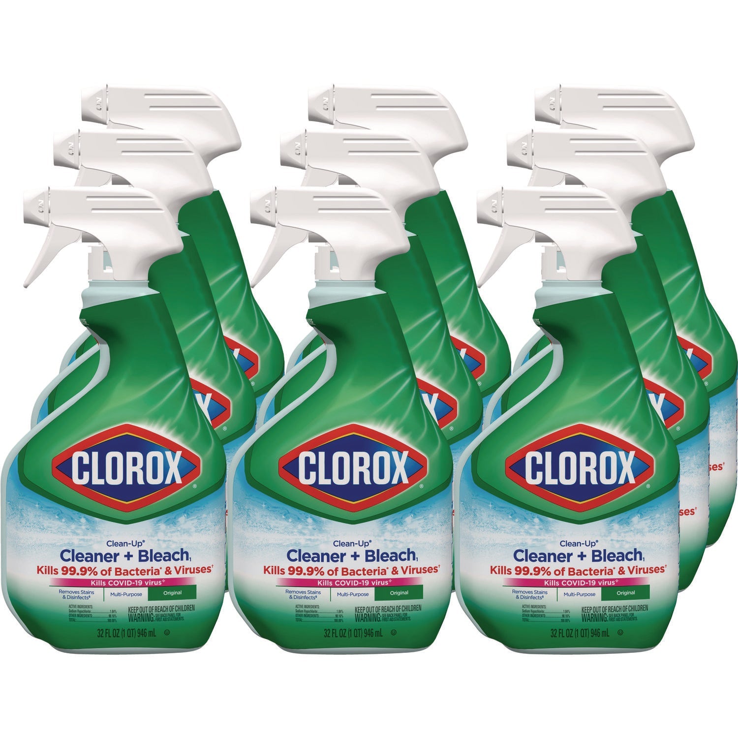 Clorox® Clean-Up Cleaner + Bleach, Original, 32 Oz Spray Bottle, 9/carton