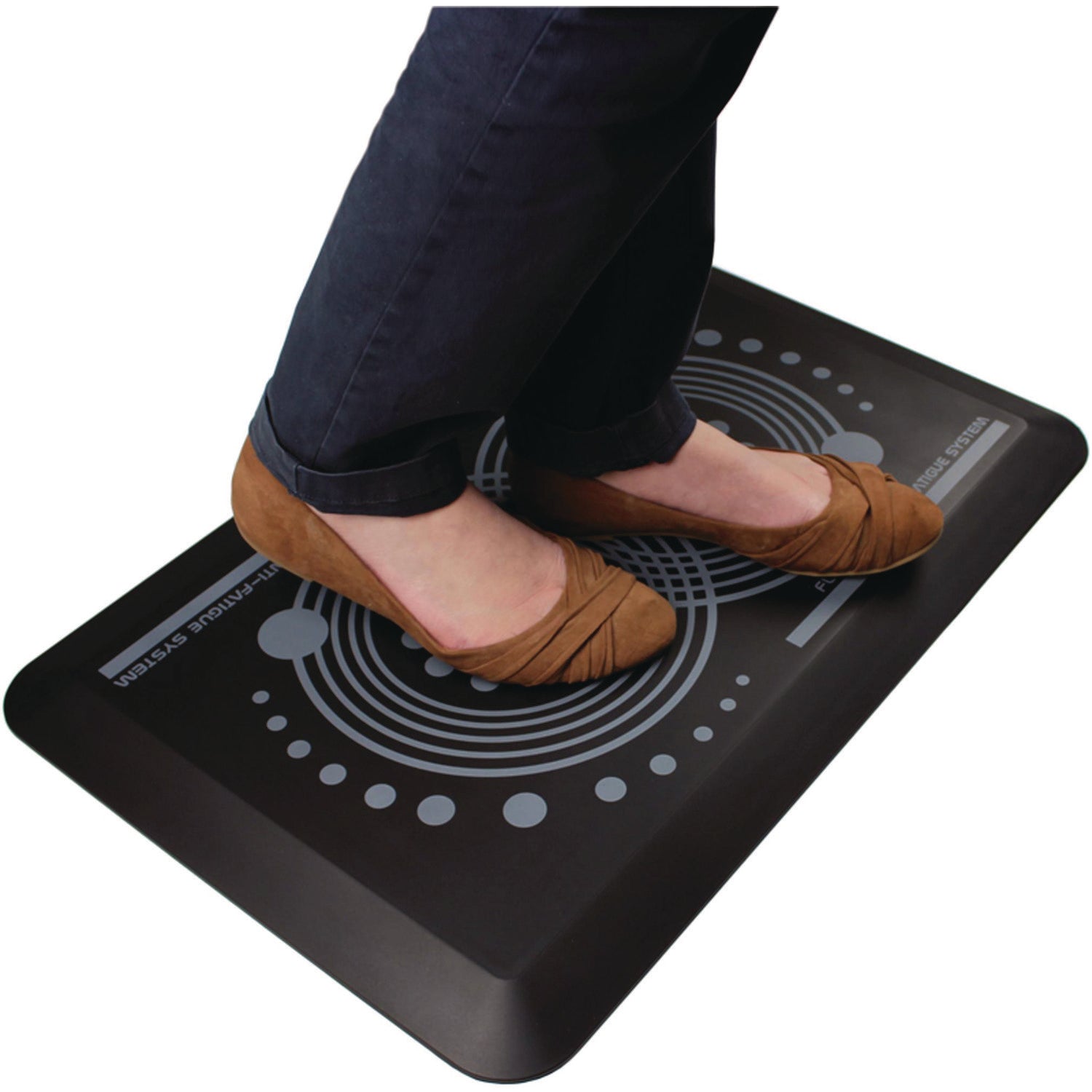 Floortex® AFS-TEX 2000 Anti-Fatigue Mat, 16 x 24, Midnight Black