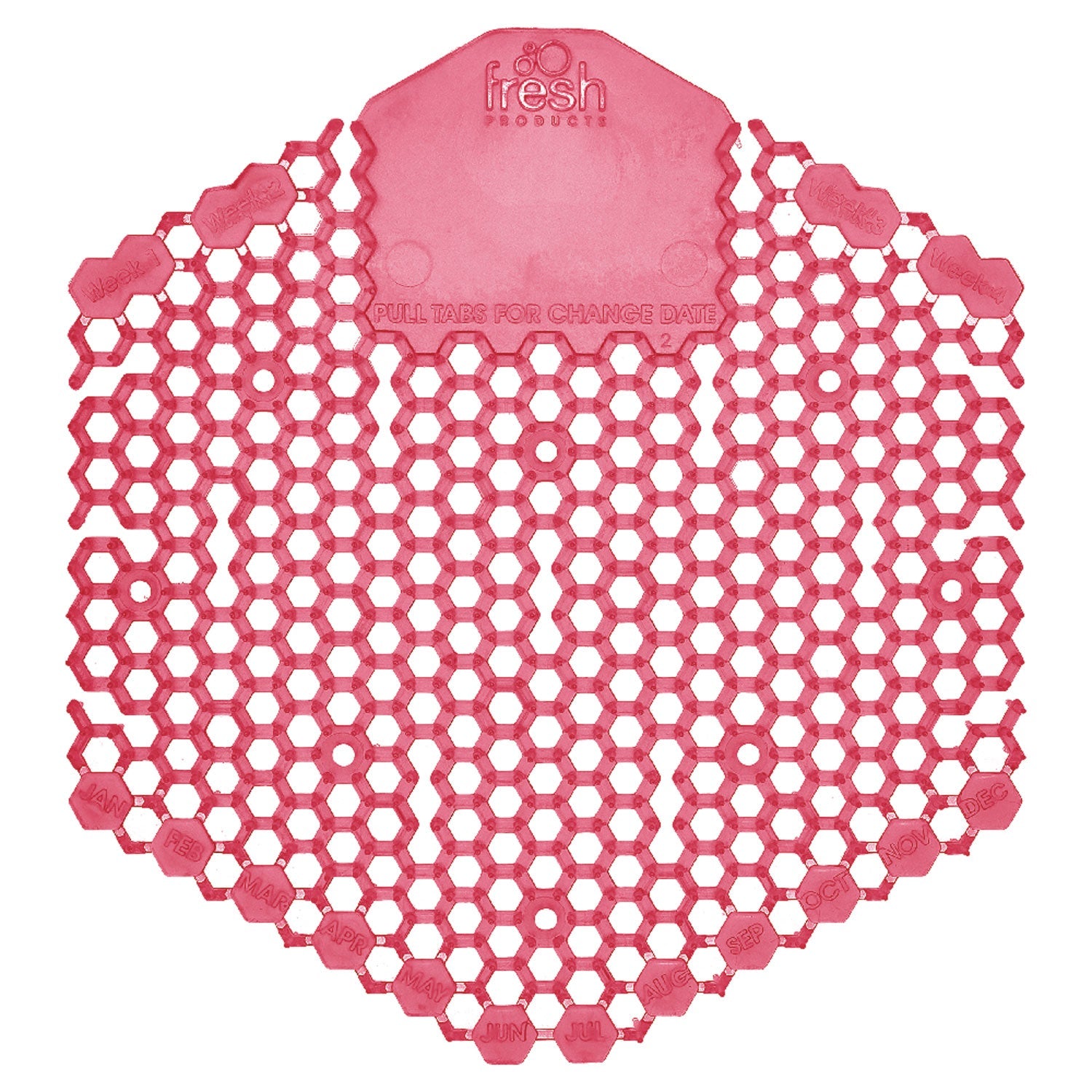 Fresh Products Wave 3d Urinal Deodorizer Screen, Spiced Apple Scent, Red, 10/box