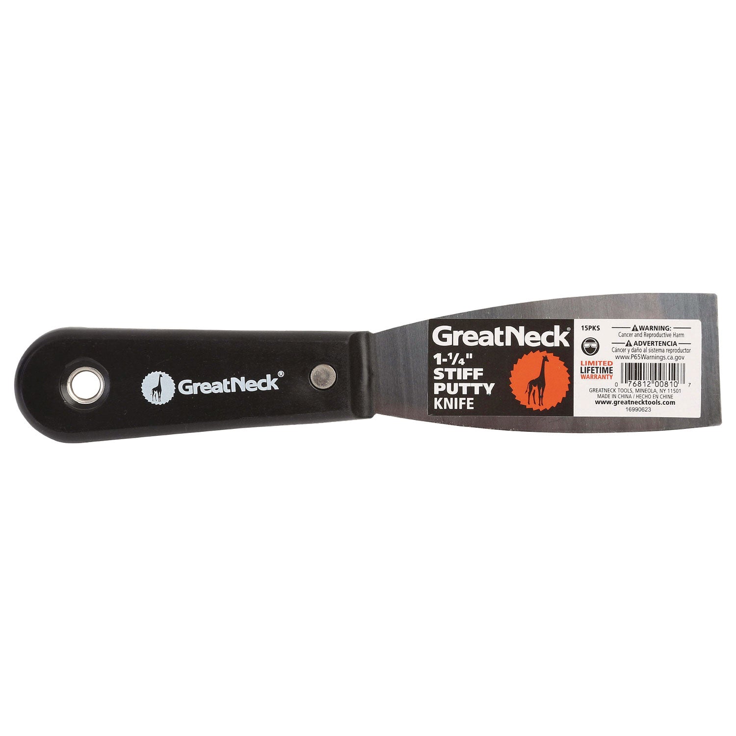 Great Neck® Putty Knife, 1.25" Wide