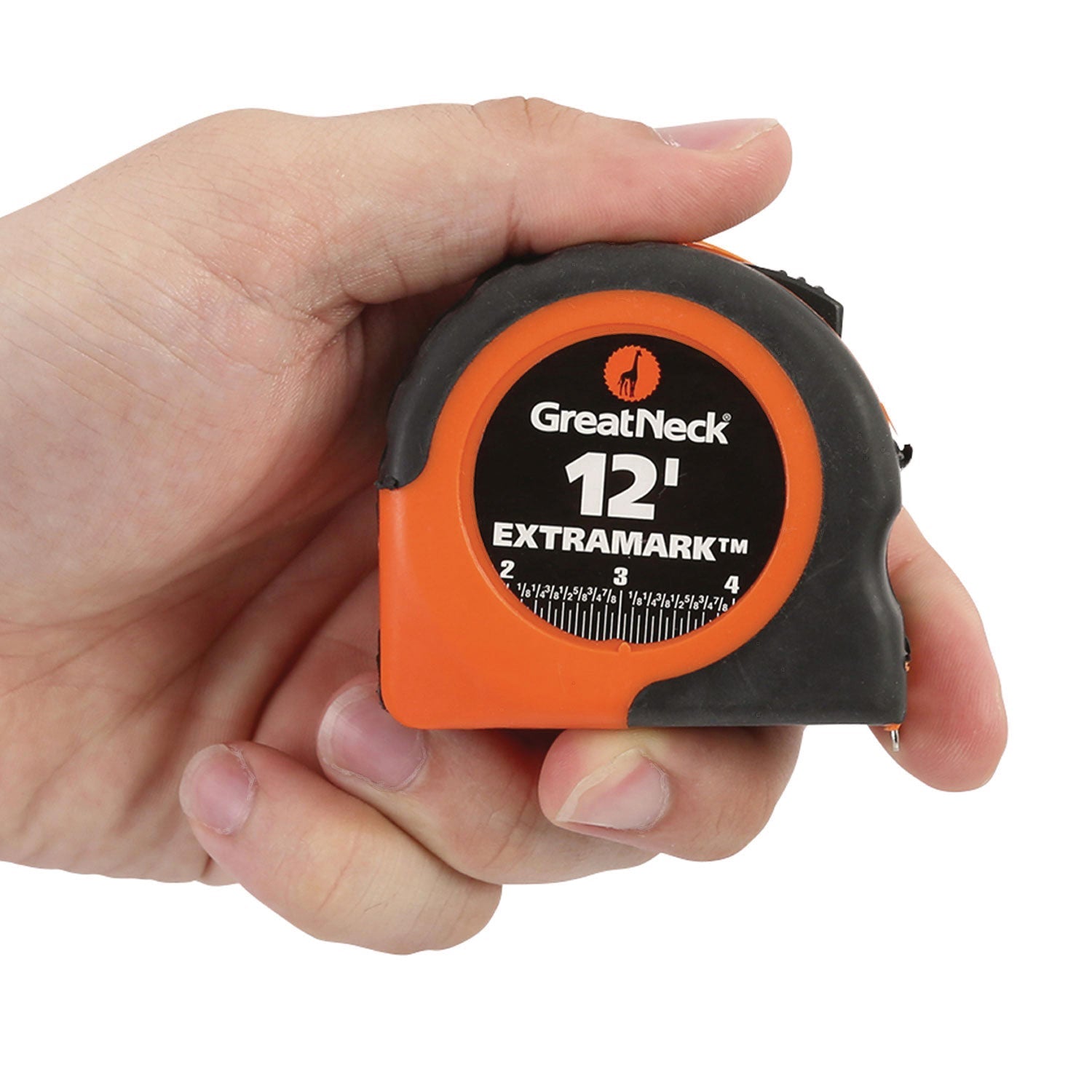 Great Neck® ExtraMark Power Tape, 0.63" x 12 ft, Steel, Yellow/Black