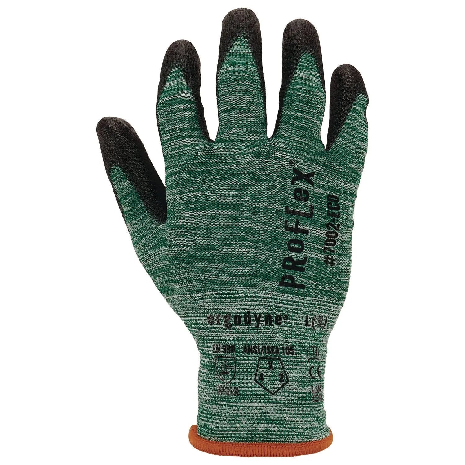 ergodyne® ProFlex 7002-ECO Recycled PU Coated Gloves, Green, Medium, Pair