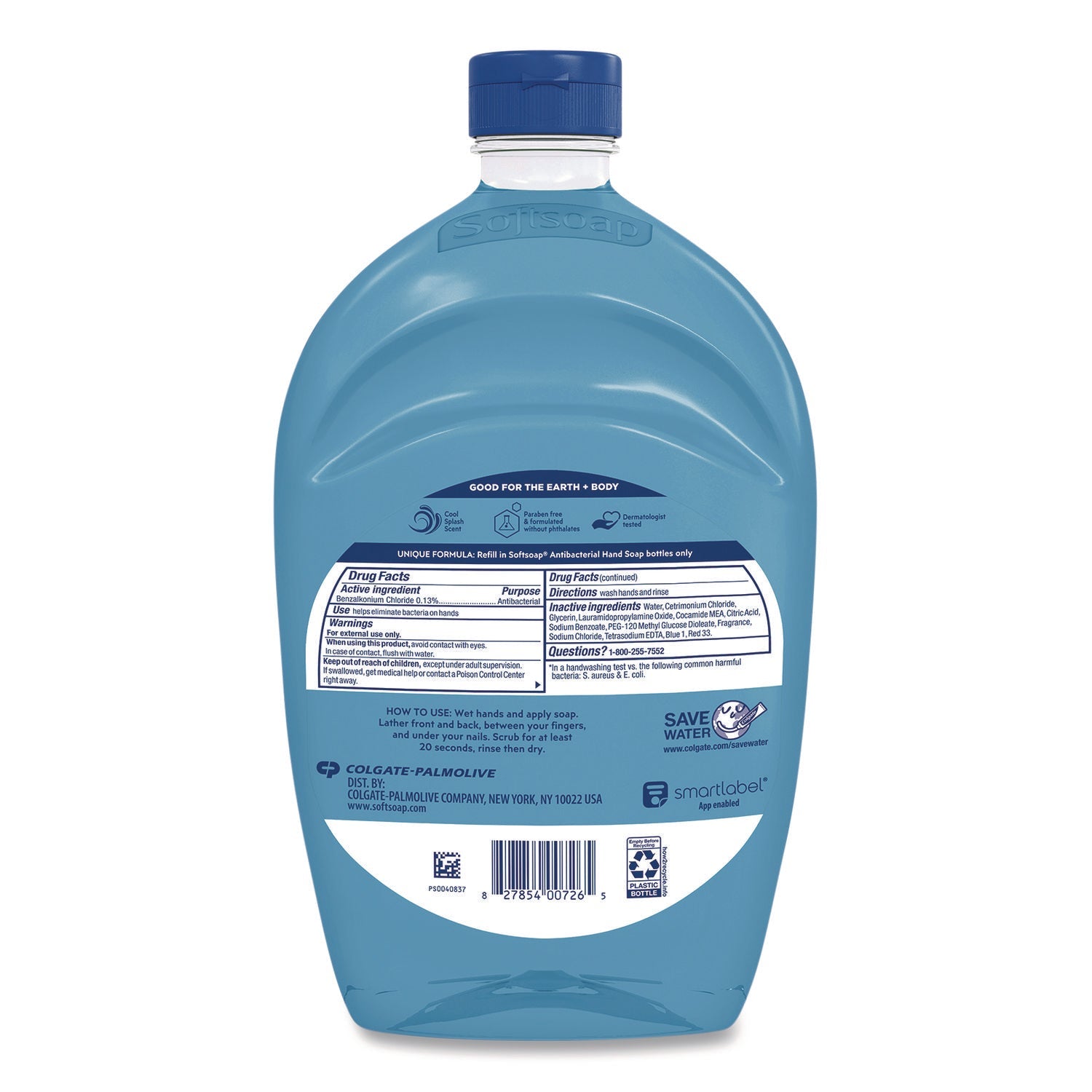 Softsoap® Antibacterial Liquid Hand Soap Refill, Cool Splash, 50 oz Bottle