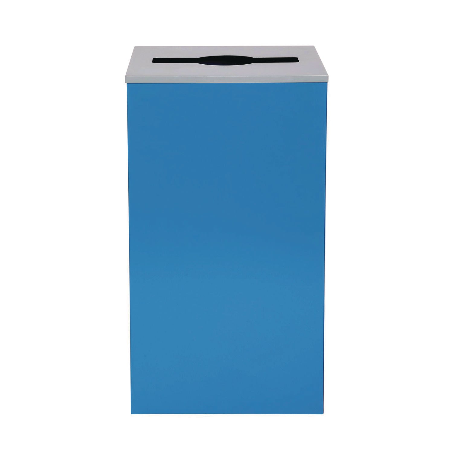 Alpine Industries 29 Gallon Trash/Recycling Cans, Steel, Blue Can with Mixed Lid - Bloom Skins