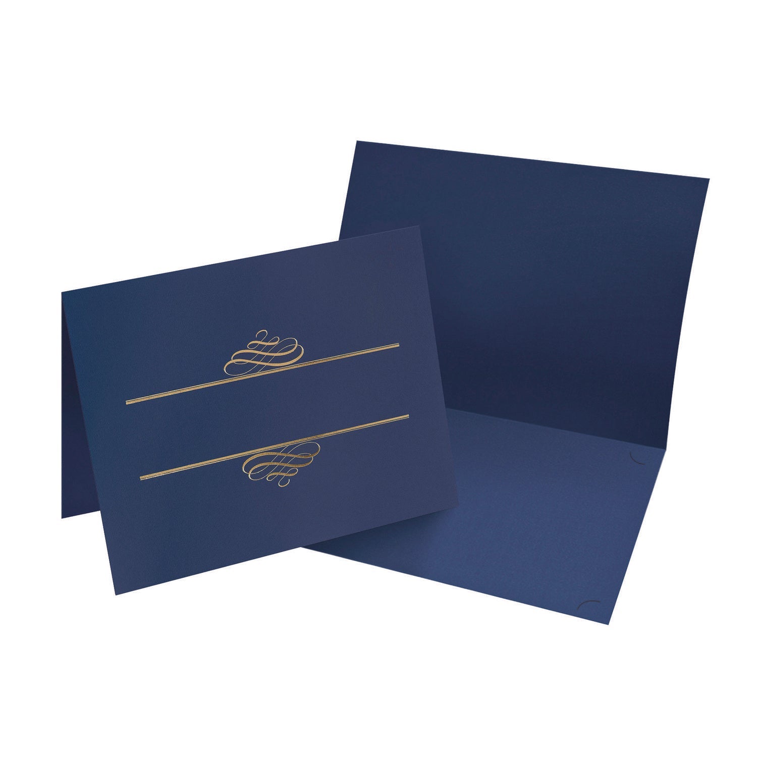 Great Papers!® Embossed Foil Certificate Holders, 80-lb Paper, Navy, 5/Pack