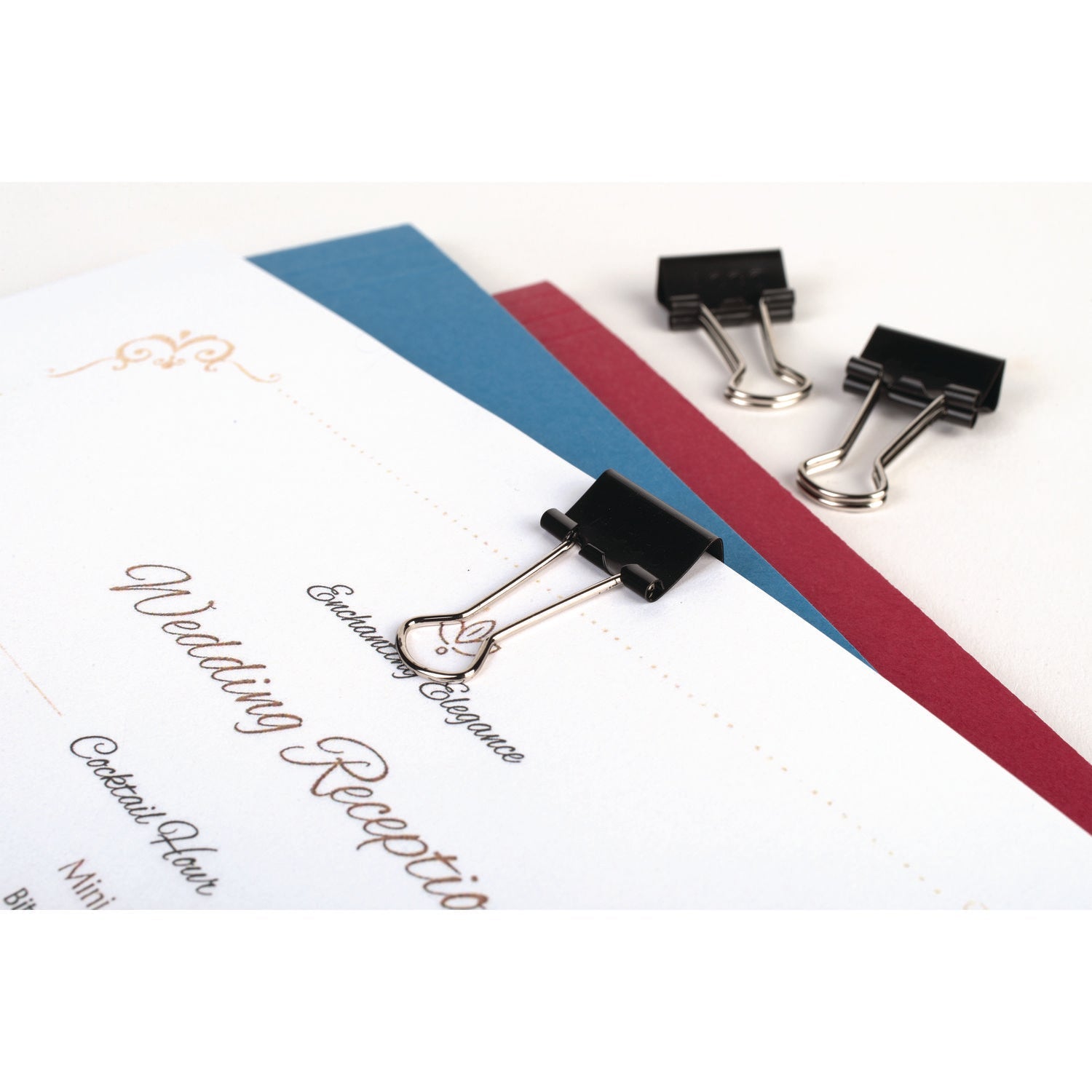 ACCO Binder Clips, Mini, Black/silver, Dozen