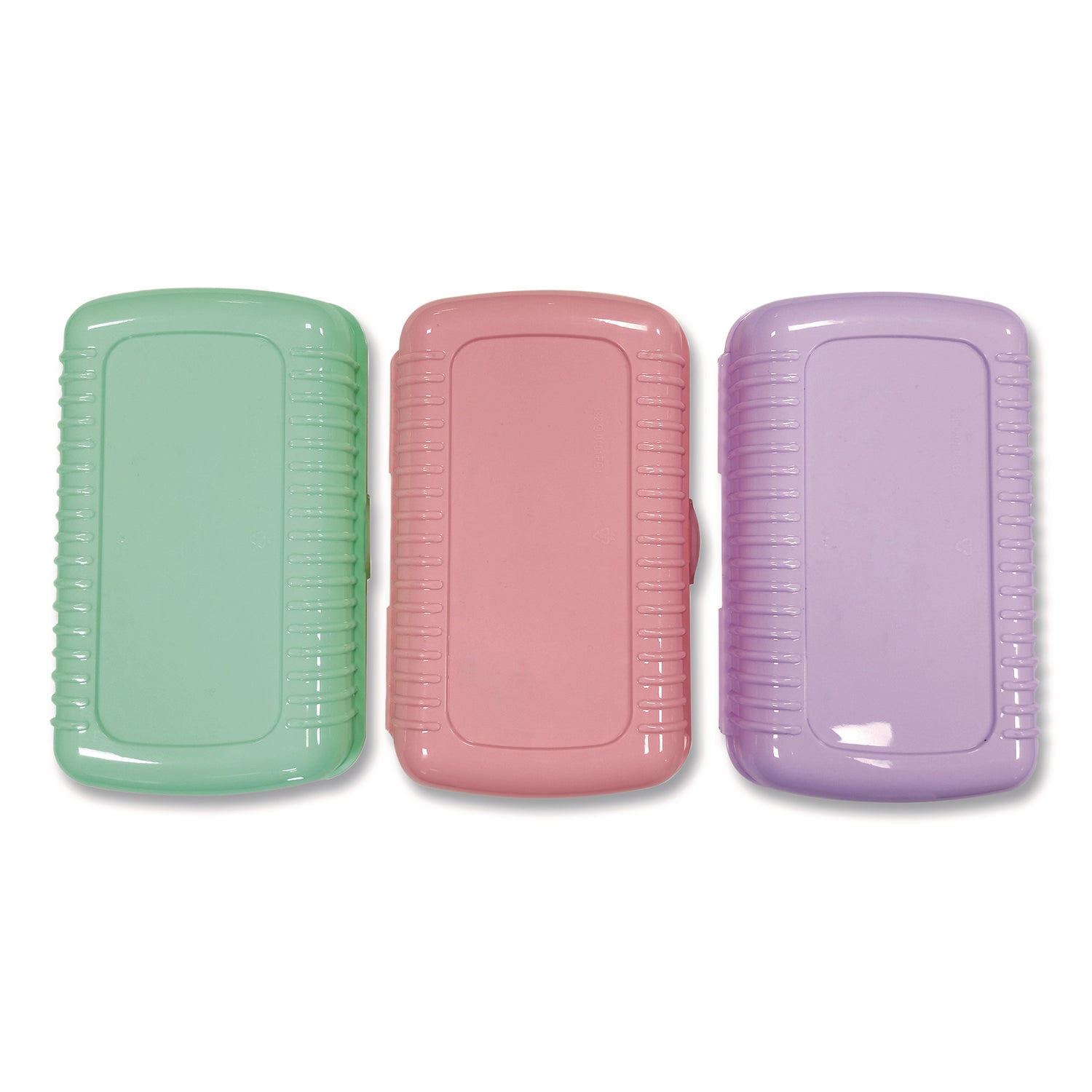 Pep Rally Pencil Case, 2 Compartments, 9.13" x 5.7" x 2.5", Assorted Colors, 3/Pack