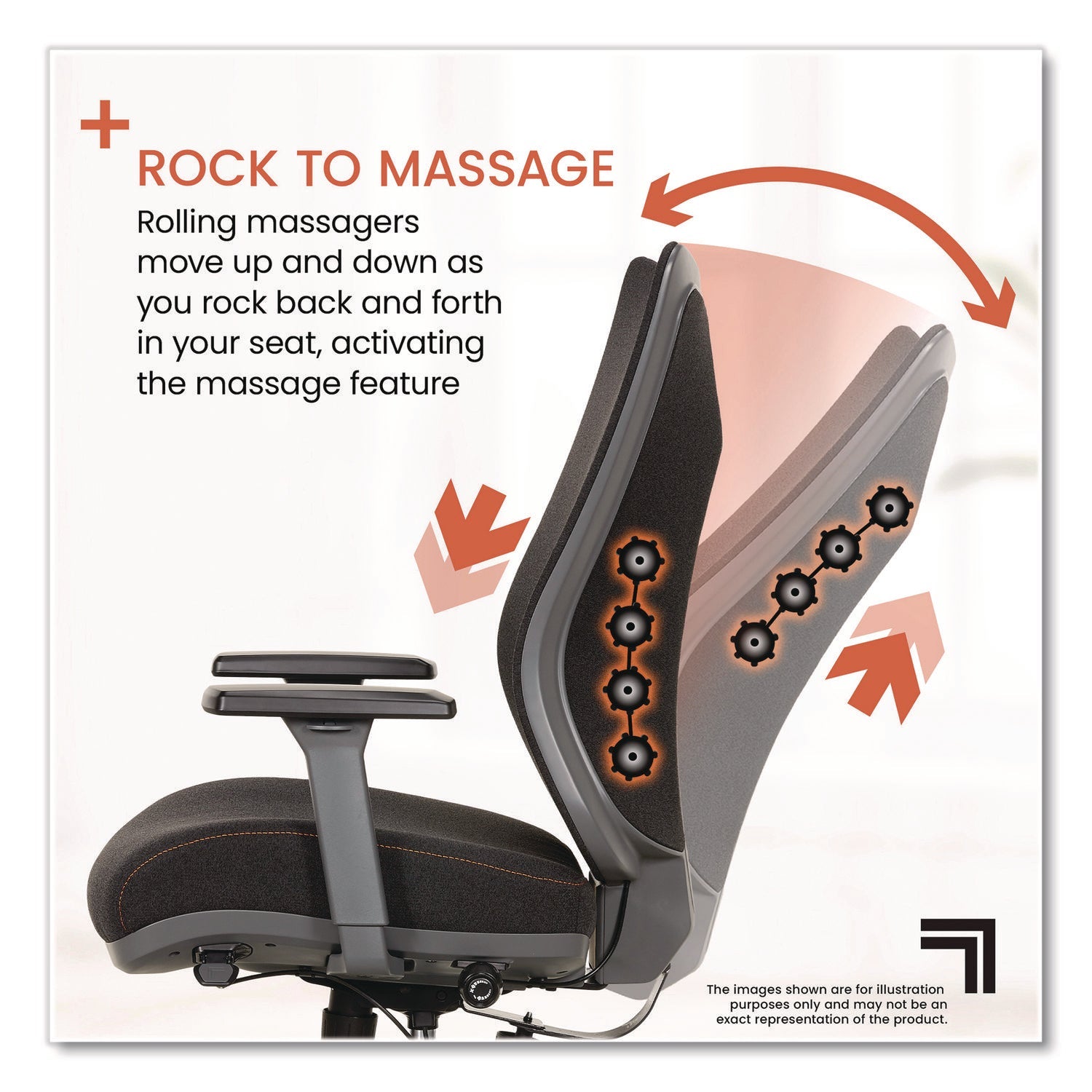 Sharper Image® Revive Shiatsu Ergonomic Mesh Swivel Massage Chair, Supports Up to 275 lbs, 19.75" to 22.75" Seat Height, Black Seat/Back