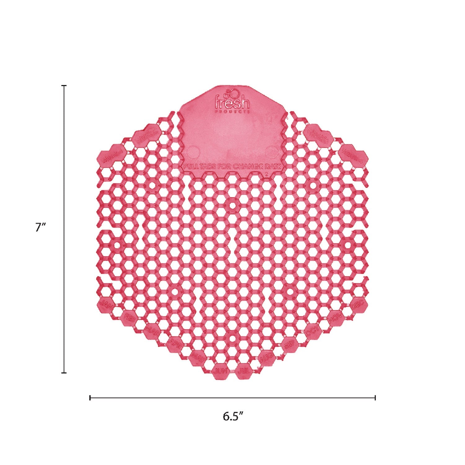 Fresh Products Wave 3d Urinal Deodorizer Screen, Spiced Apple Scent, Red, 10/box