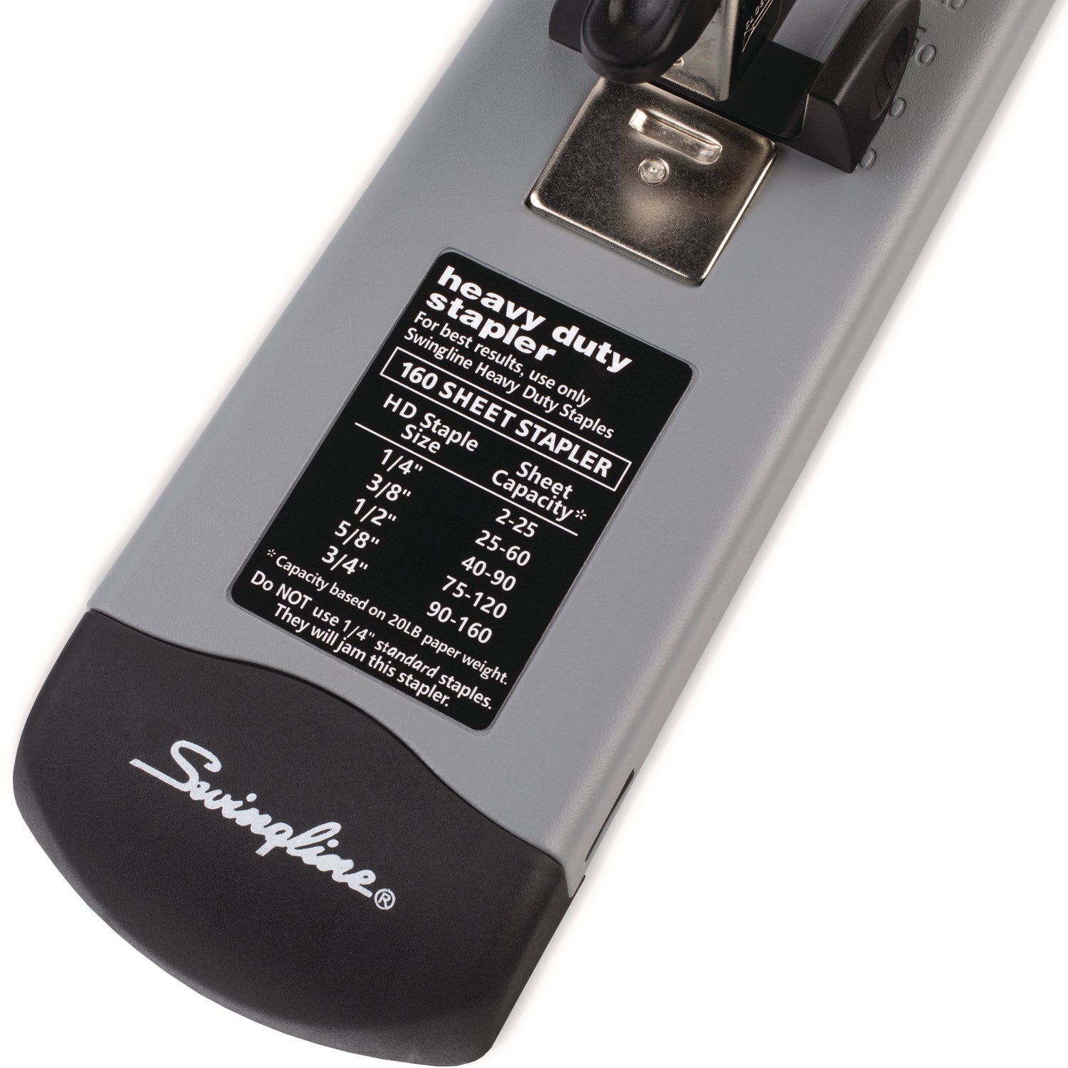 Swingline® Heavy-Duty Stapler, 160-Sheet Capacity, Black/gray
