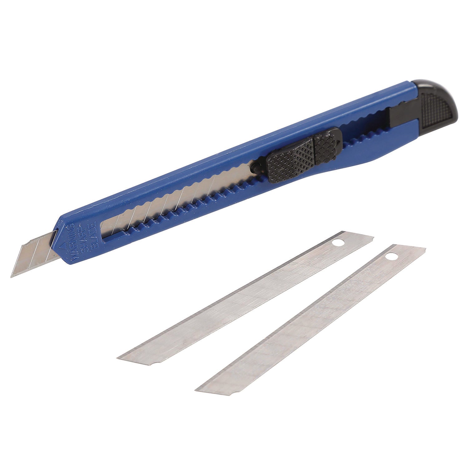 Great Neck® Snap-Off Utility Knife, 9 mm Blade, 5" Plastic Handle, Blue - Bloom Skins