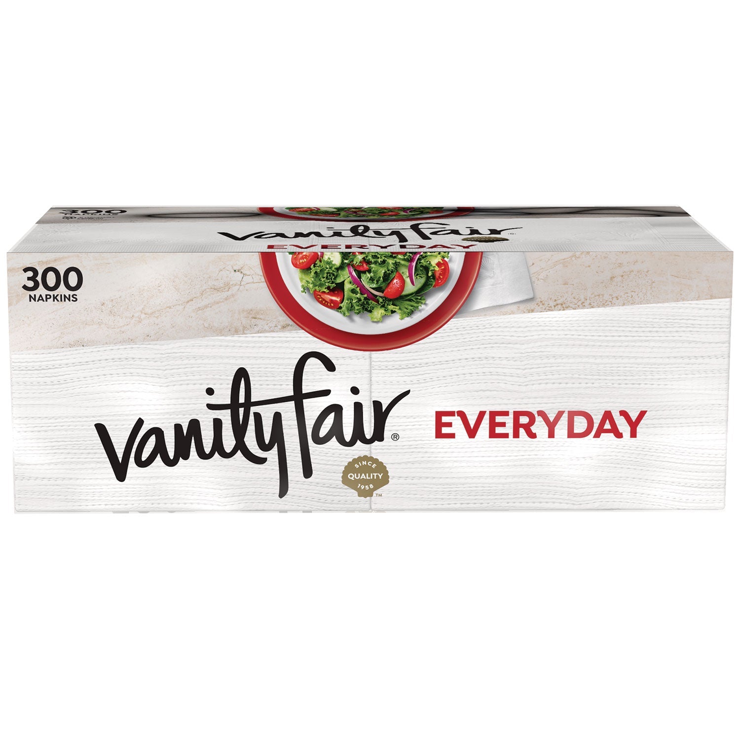 Vanity Fair® Everyday Casual Napkins, 2-Ply, 6 x 6.37, White, 300/Pack - Bloom Skins