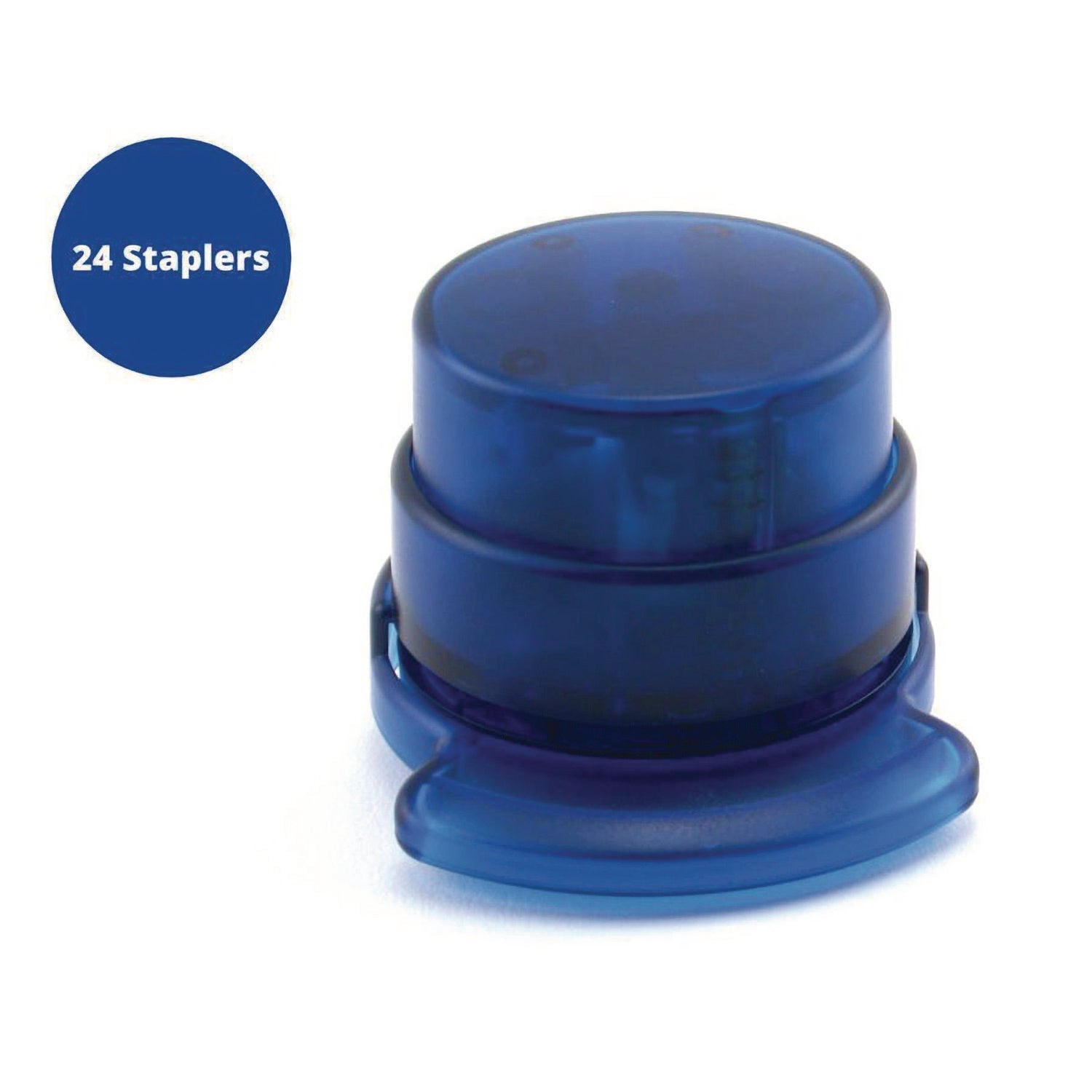 TPG Creations™ Staple-Free Stapler, 5-Sheet Capacity, 0.5" Throat Depth, Blue, 24/Carton