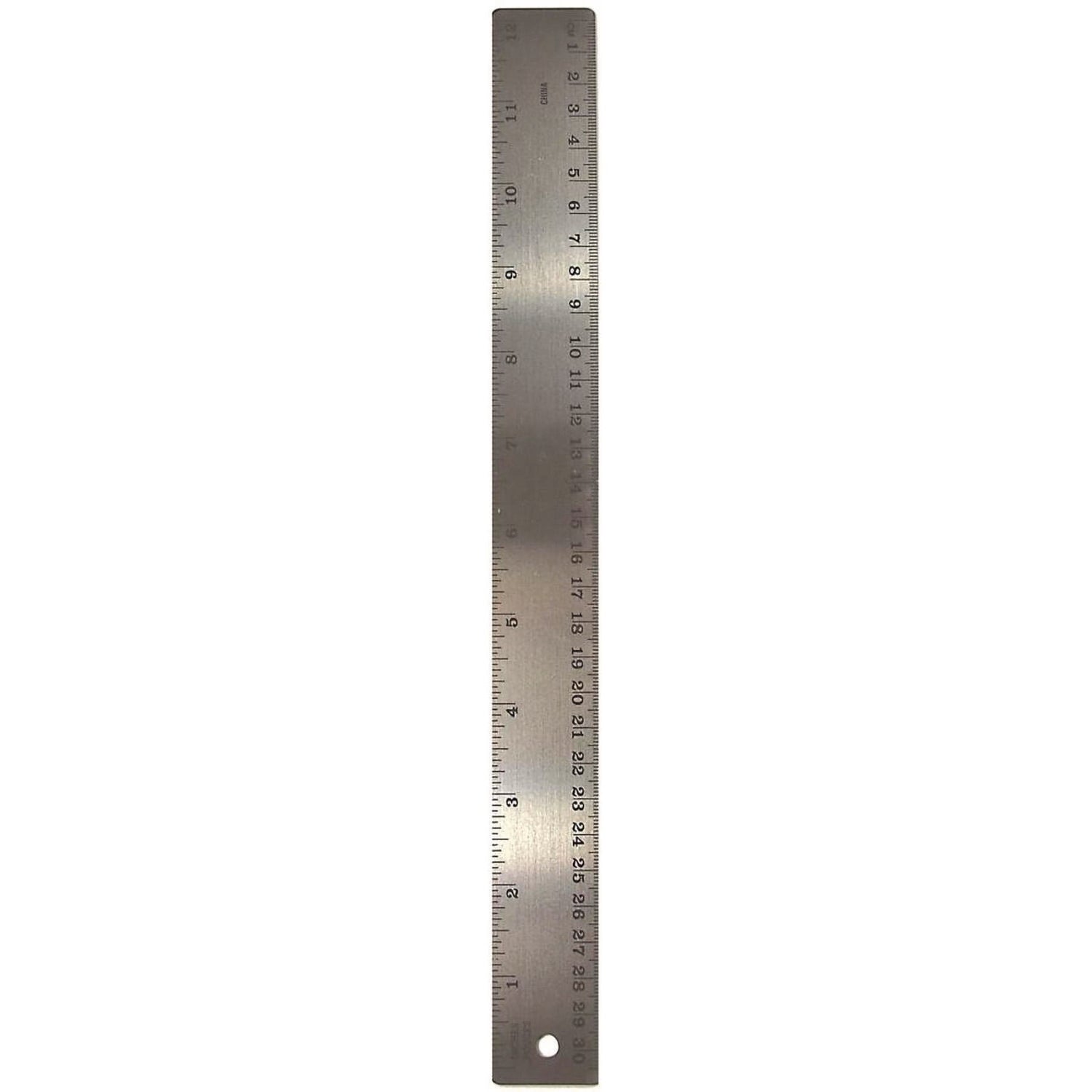 TPG Creations™ Stainless Steel Ruler, Standard/Metric, 12" Long, Silver, 72/Carton