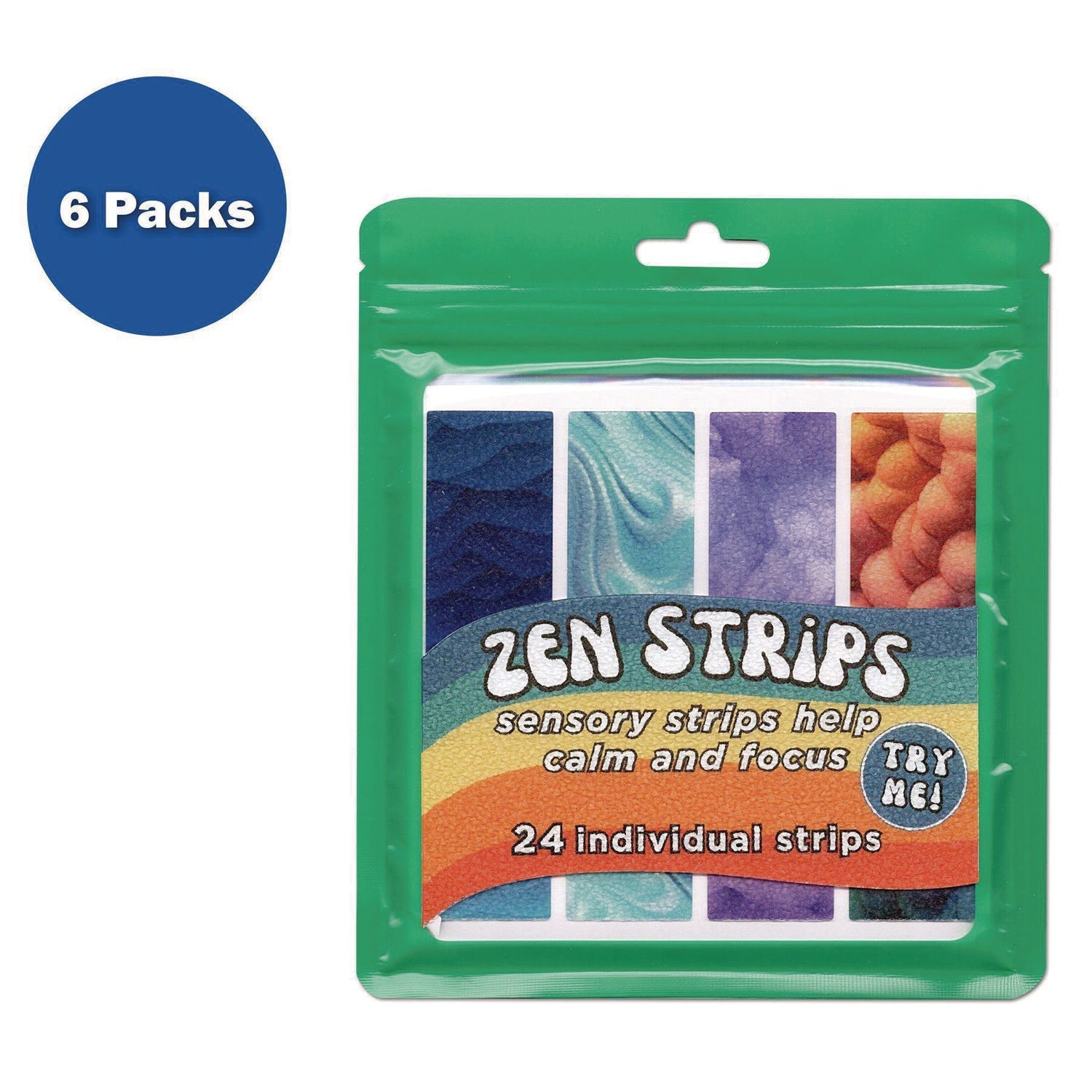 TPG Creations™ Zen Strips, Sandy Gradient Classpack, Assorted Colors, 24/Set, 6 Sets/Carton