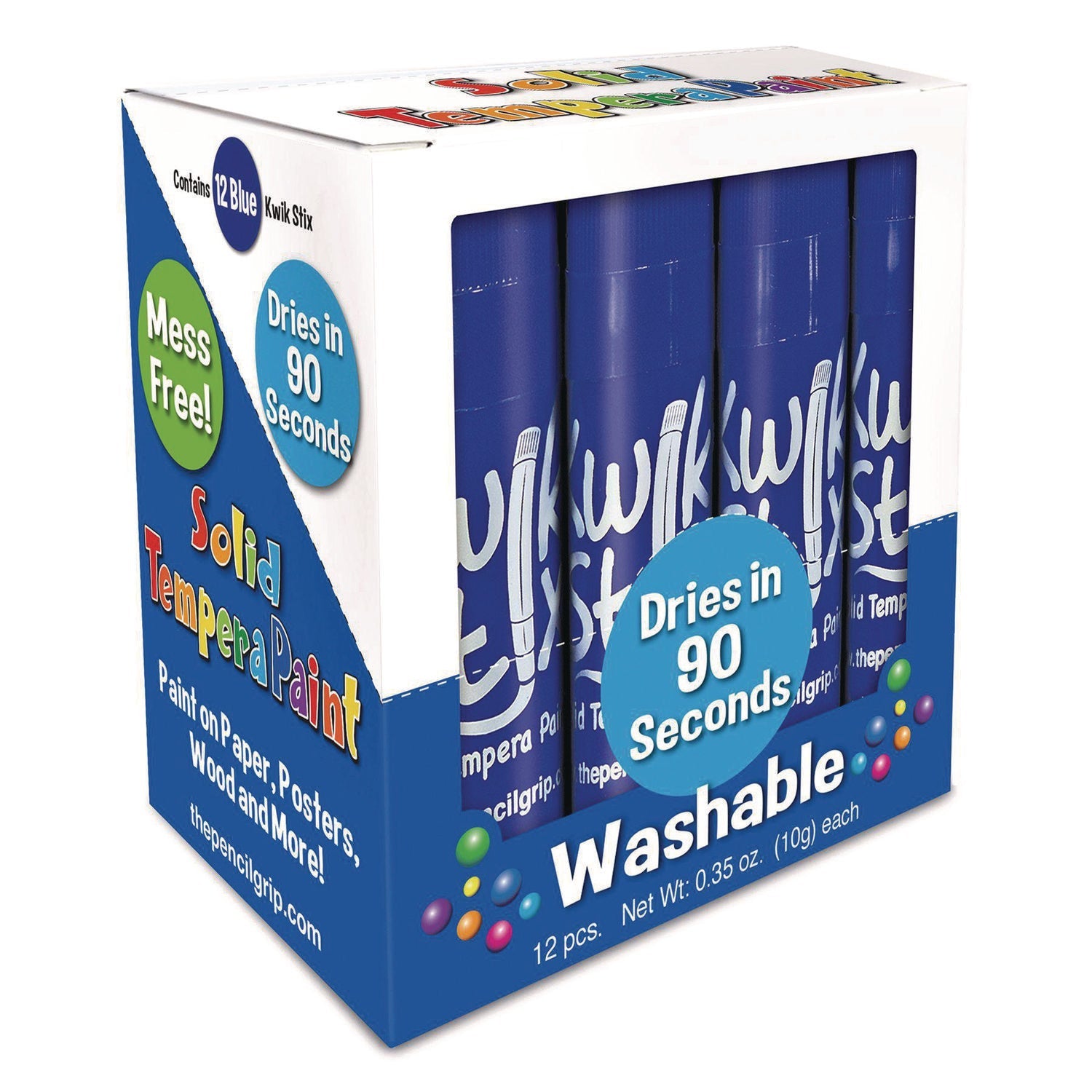 TPG Creations™ Kwik Stix Single Color Pack, 0.7" x 3.5", Blue, 12/Pack, 12 Packs/Carton