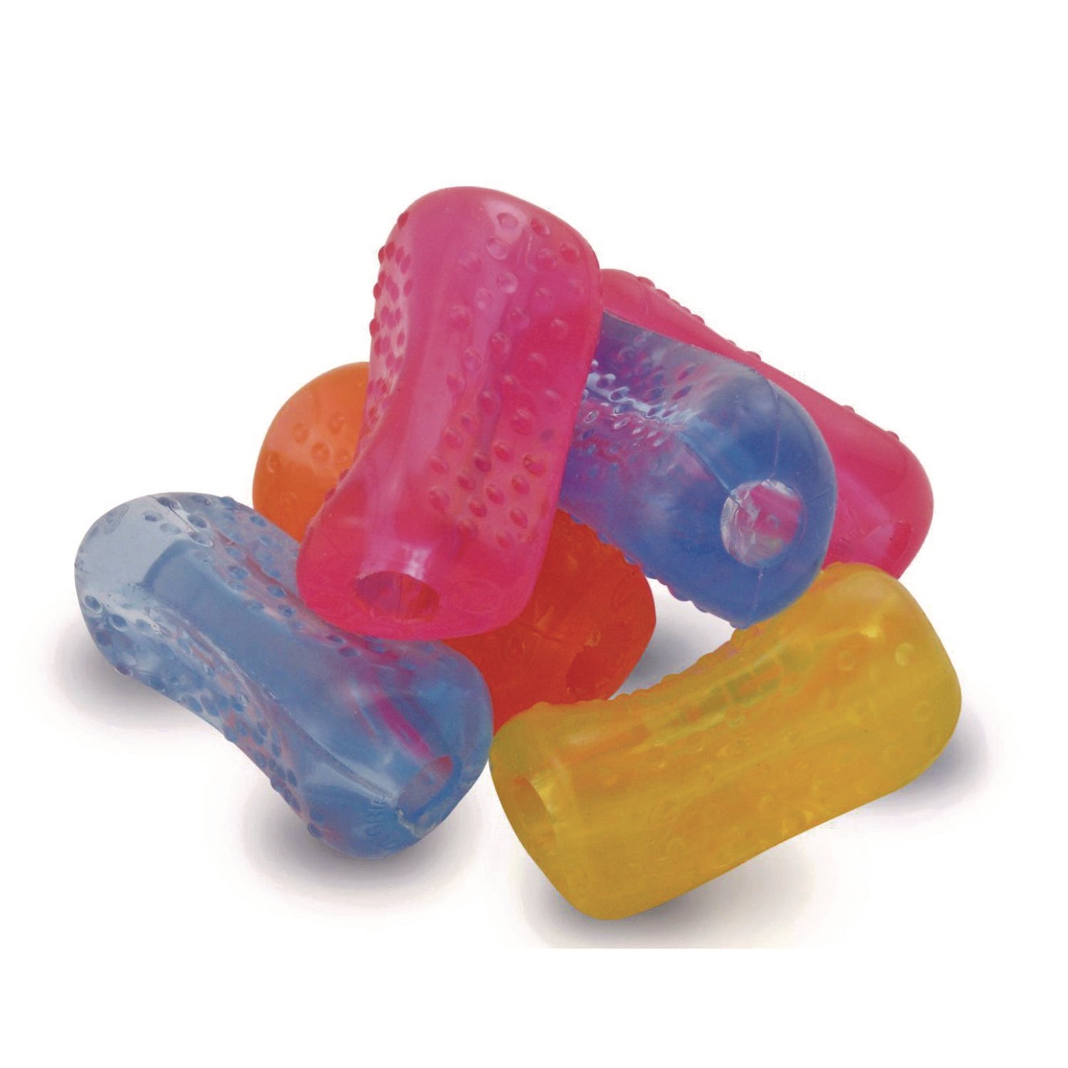 TPG Creations™ Bumpy Pencil Grip. 0.6" Long, Assorted Neon Colors, 72/Carton