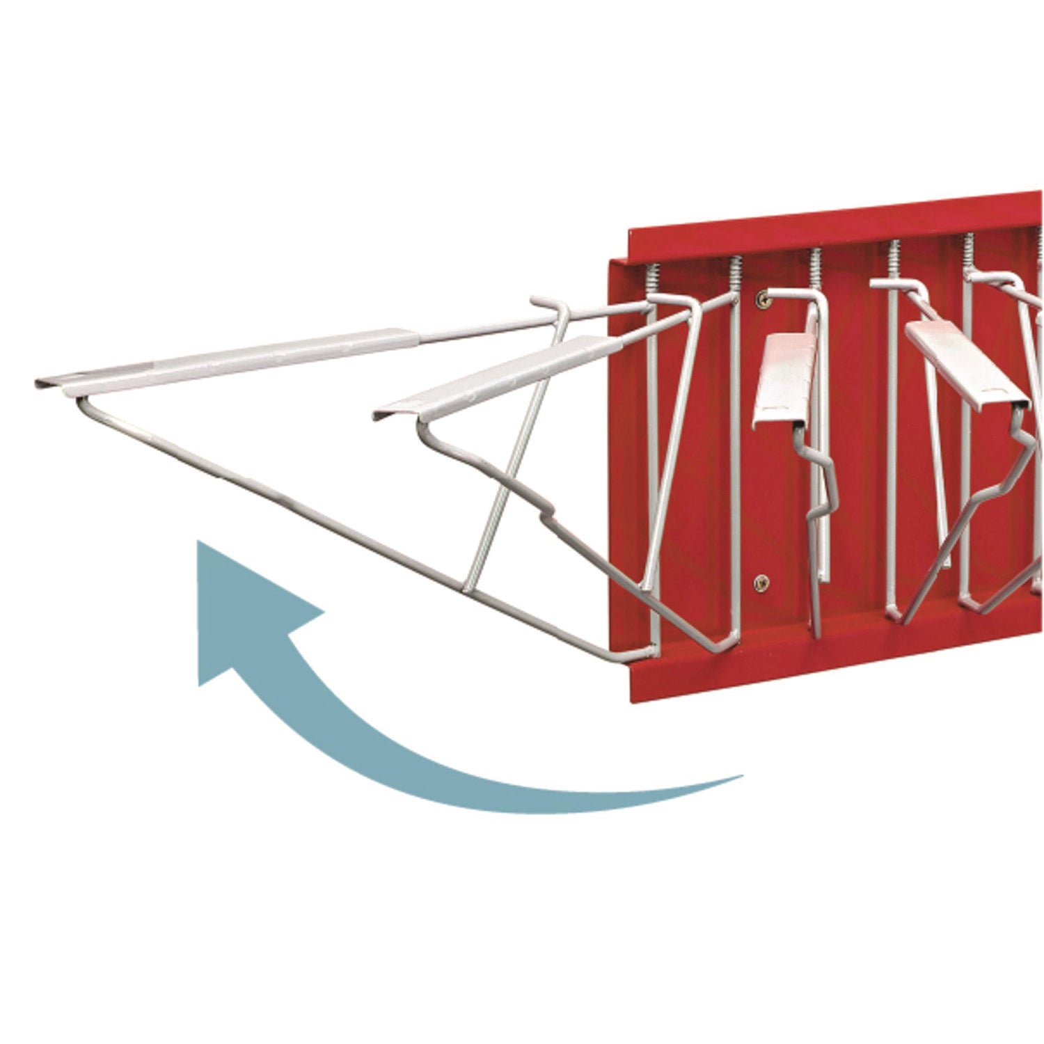 AdirOffice Large File Blueprint Pivot Wall Rack, Assorted Document Sizes Accommodated, 11" x 15.8" x 23.9", Red