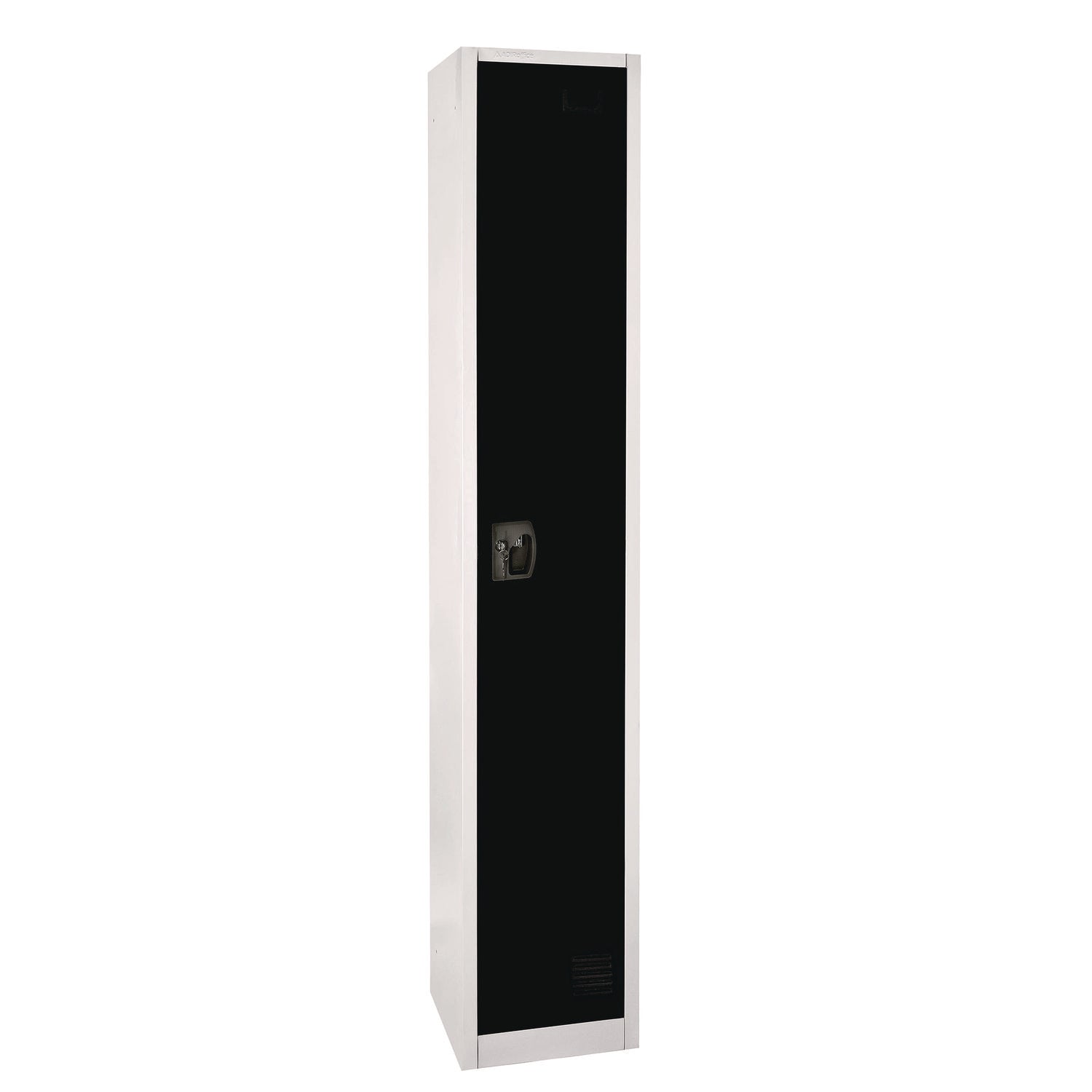 AdirOffice Steel Storage Locker, 1 Compartment, 12 x 12 x 72, Black
