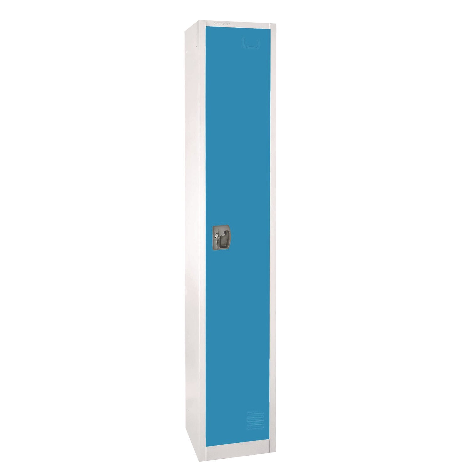 AdirOffice Steel Storage Locker, 1 Compartment, 12 x 12 x 72, Blue