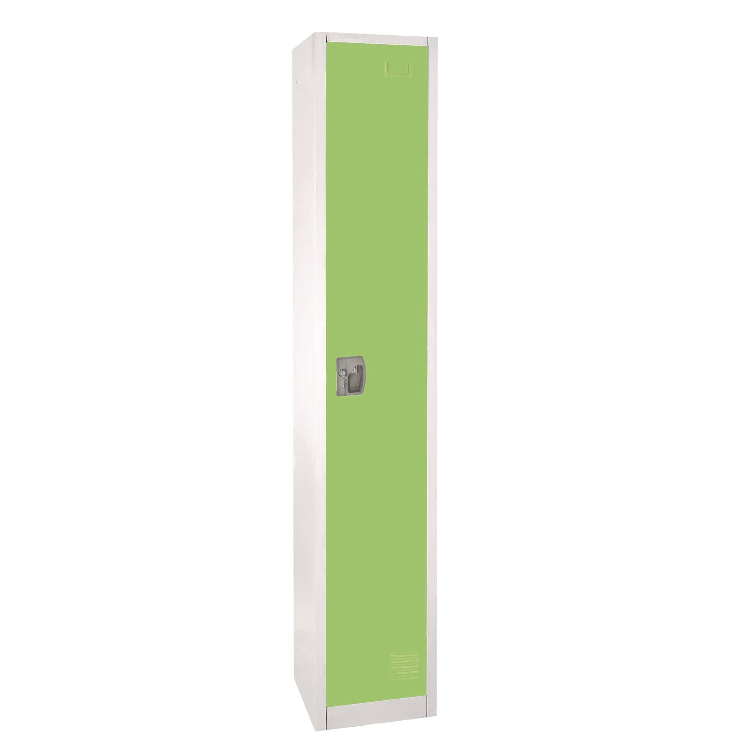 AdirOffice Steel Storage Locker, 1 Compartment, 12 x 12 x 72, Green